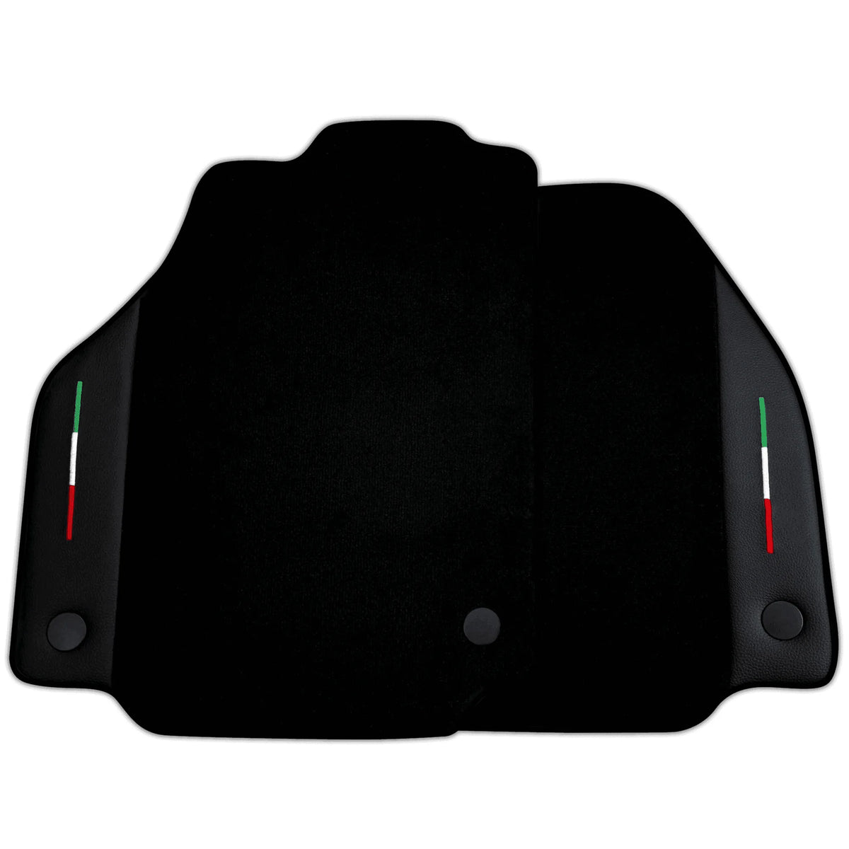 Black Floor Mats for Ferrari F8 Tributo (2019-2023) with Leather | Various Trim Colors