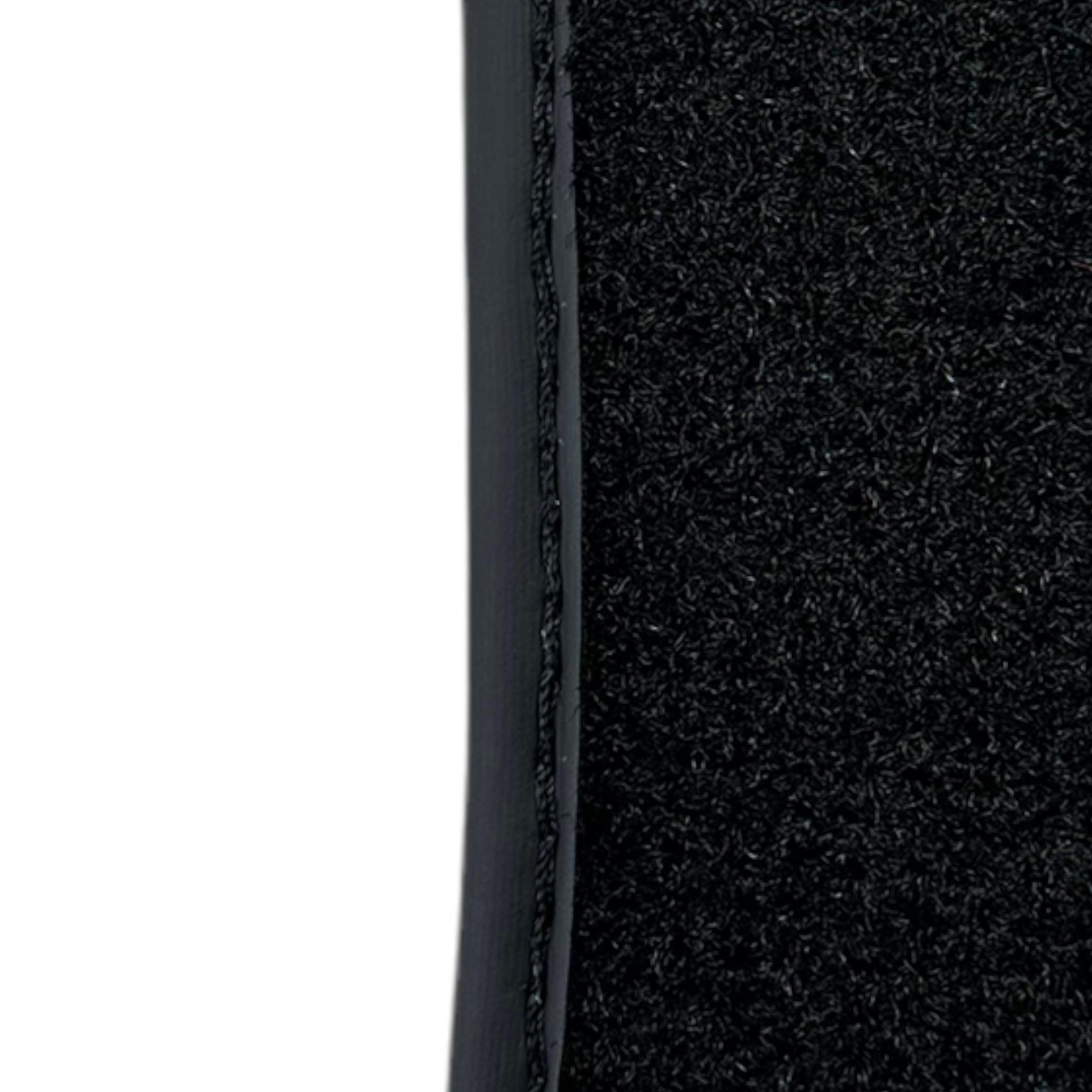 Black Floor Mats For Ferrari GTC4 Lusso (2016-2023) with Leather - AutoWin