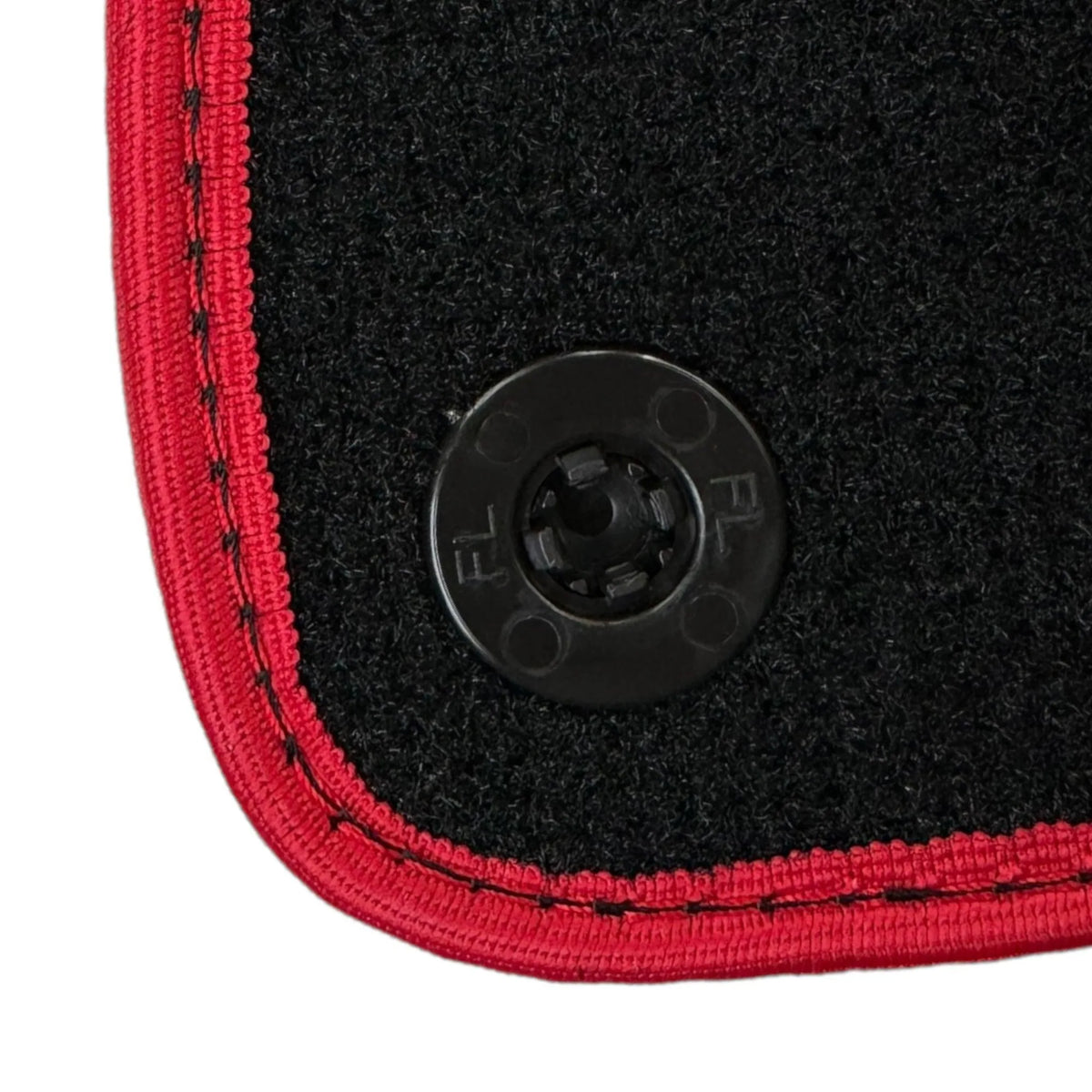 Black Floor Mats for Ferrari GTC4 Lusso with Leather and Red Trim | Right Hand Drive - AutoWin