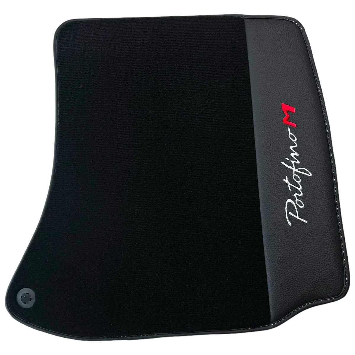 Black Floor Mats for Ferrari Portofino M (2018-2023) with Leather - AutoWin