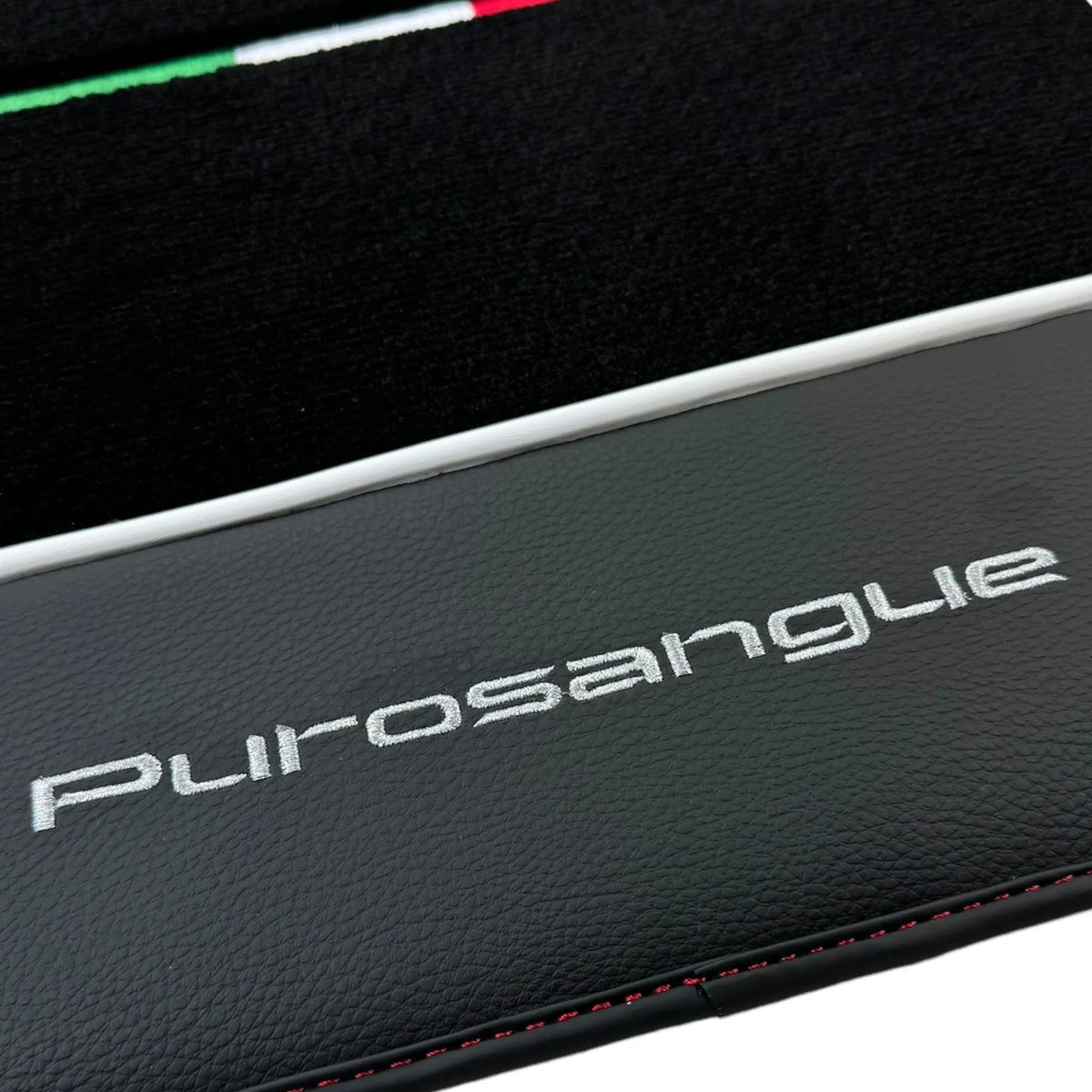 Black Floor Mats for Ferrari Purosangue with Leather - AutoWin