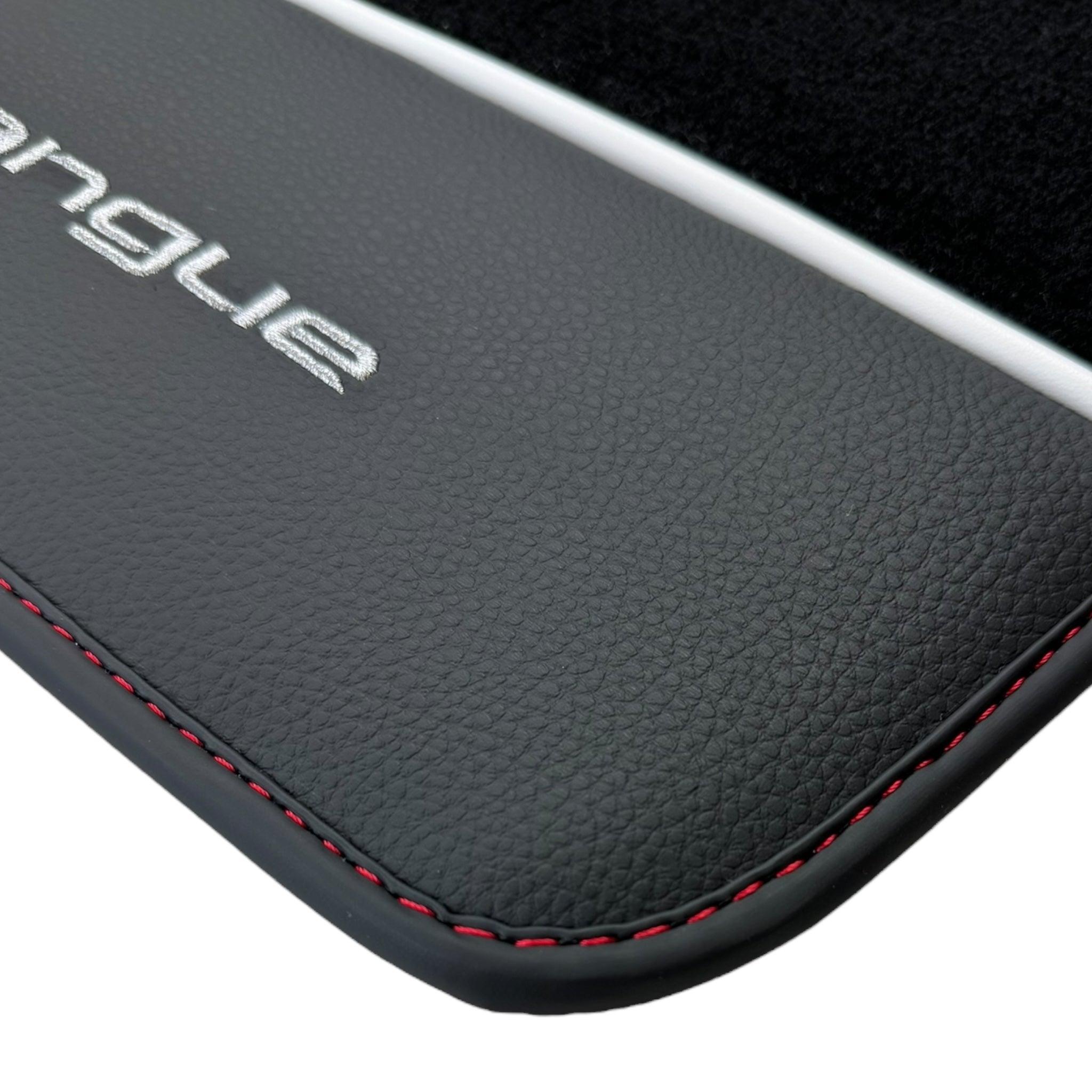 Black Floor Mats for Ferrari Purosangue with Leather - AutoWin