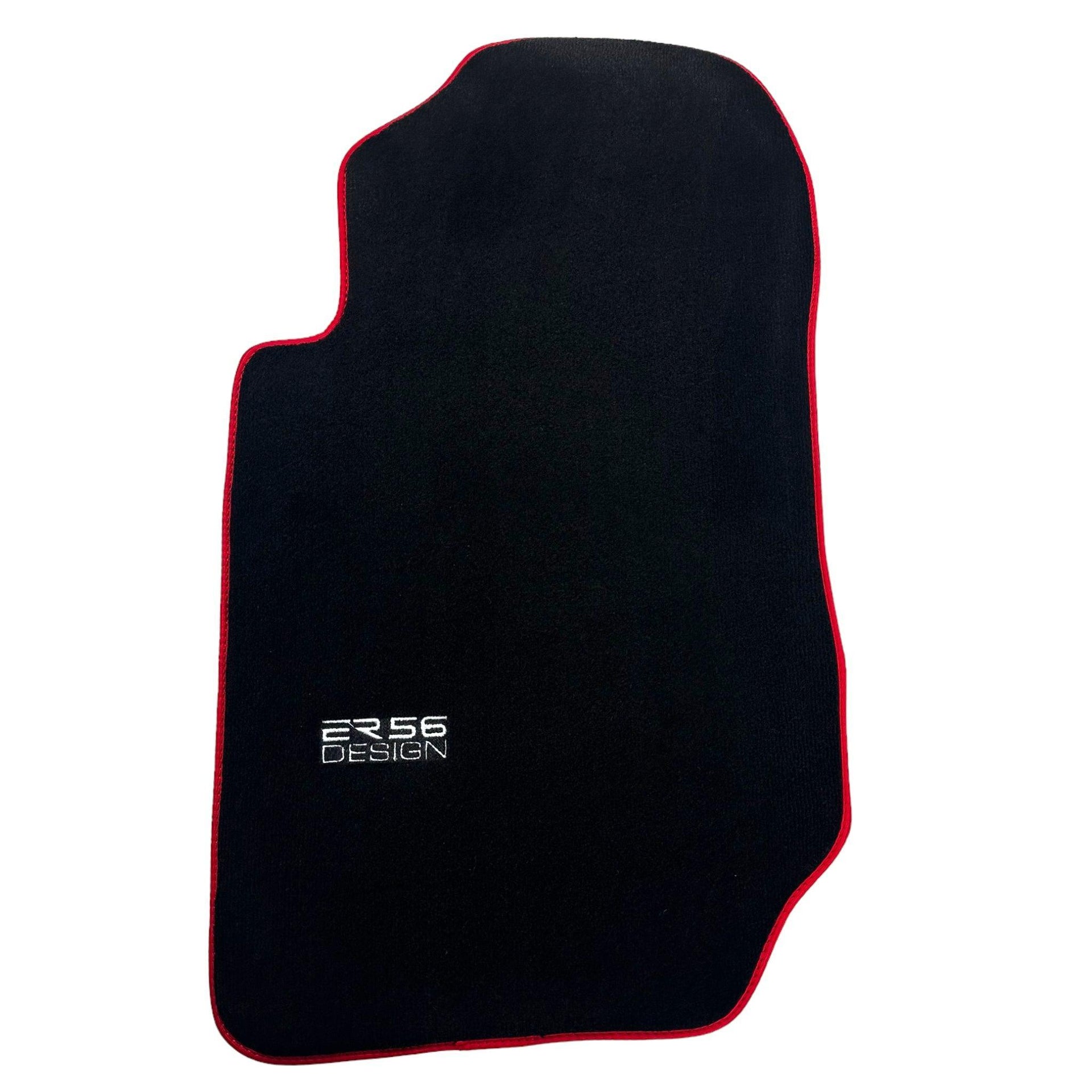 Black Floor Mats For Kia Sportage (1994-2002) ER56 Design | Red Trim - AutoWin