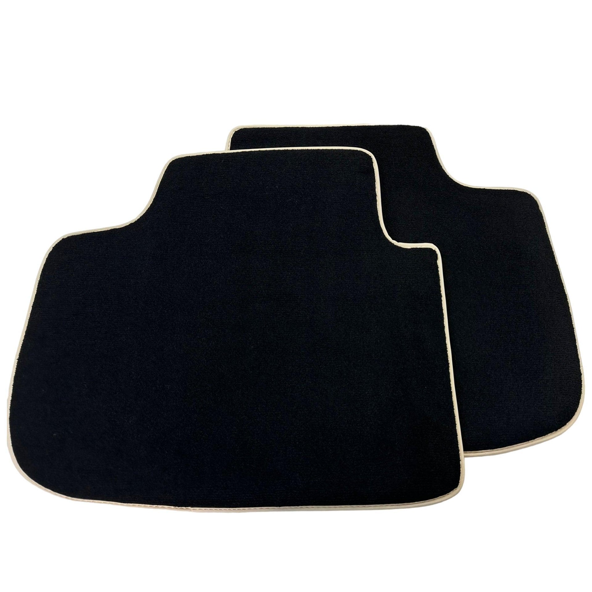 Black Floor Mats For Kia Sportage (1994-2002) with Beige Trim - AutoWin