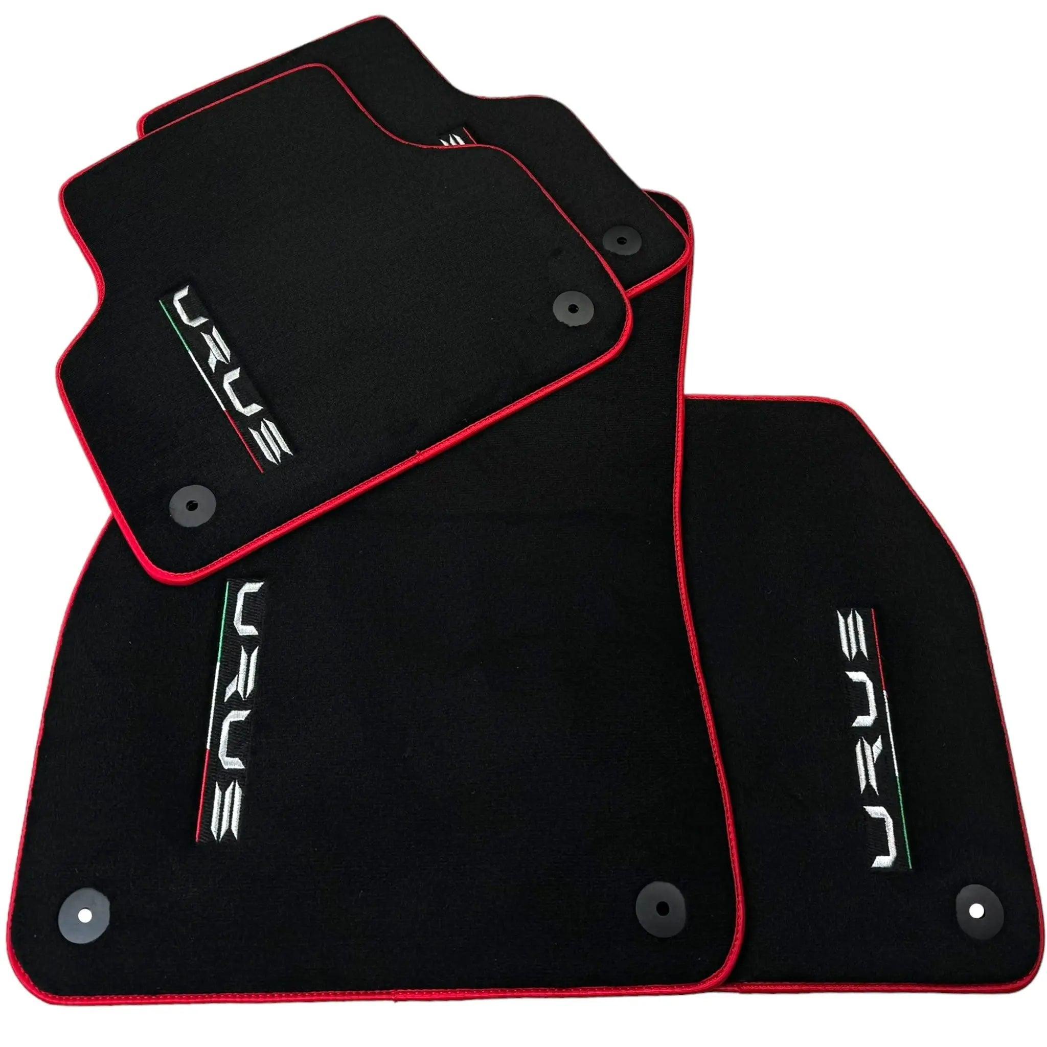 Black Floor Mats for Lamborghini Urus with Red Trim | Right Hand Drive - AutoWin