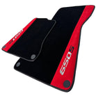 Black Floor Mats For McLaren 650S Black Tailored With Red Alcantara Leather - AutoWin