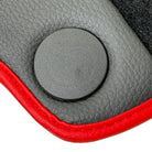 Black Floor Mats for Mercedes Benz E-Class W213 Sedan (2020-2023) Hybrid | Red Trim - AutoWin