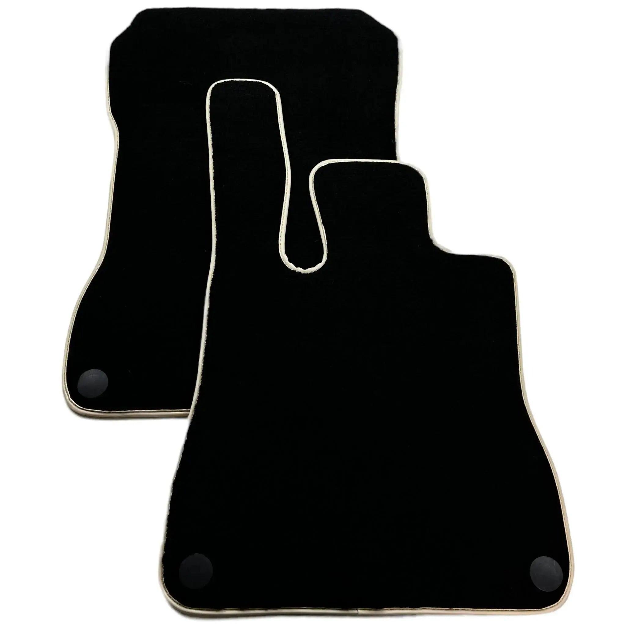 Black Floor Mats For Mercedes-Benz SLK-Class R170 (1998-2000) Beige Trim - AutoWin
