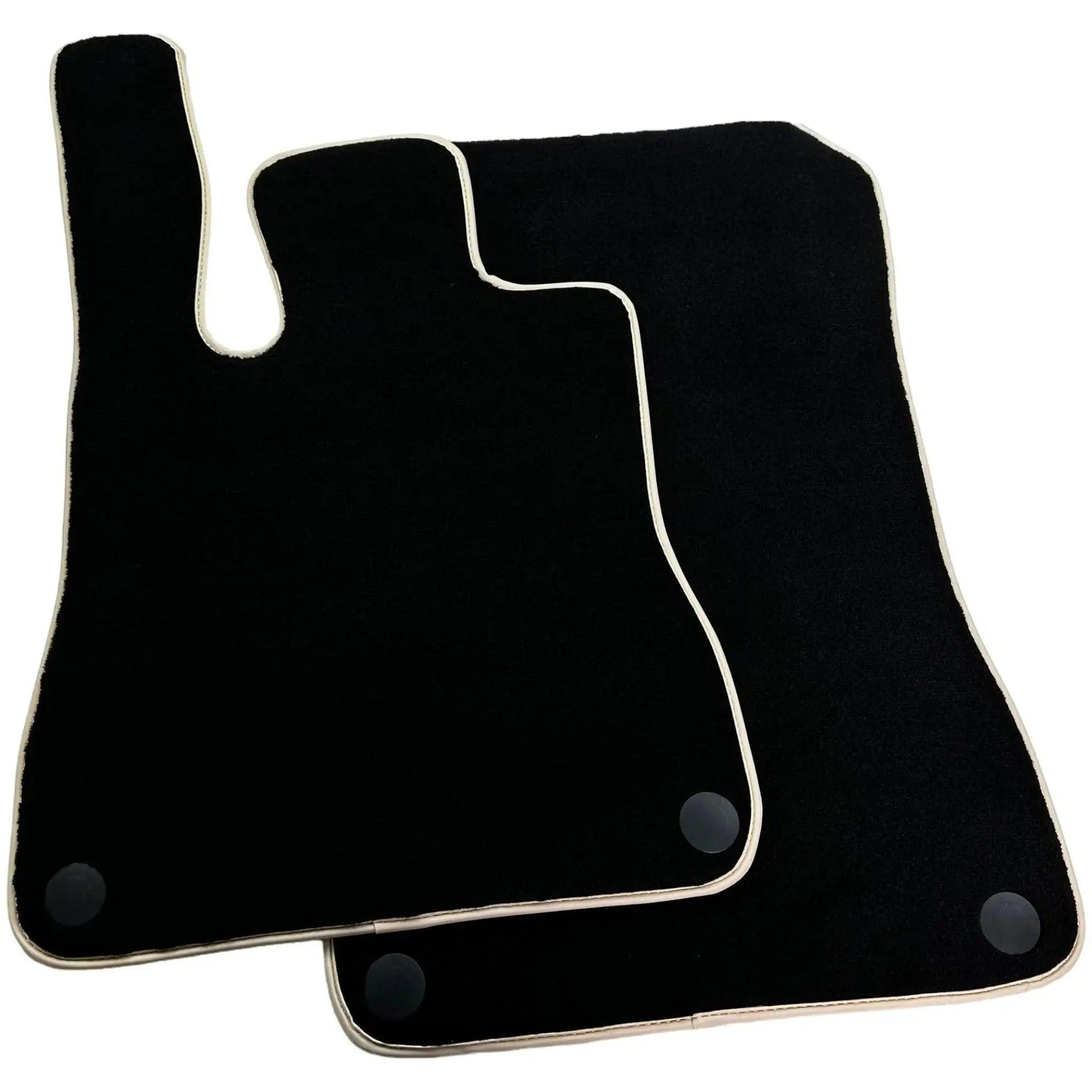 Black Floor Mats For Mercedes-Benz SLK-Class R170 (2000-2004) Beige Trim - AutoWin