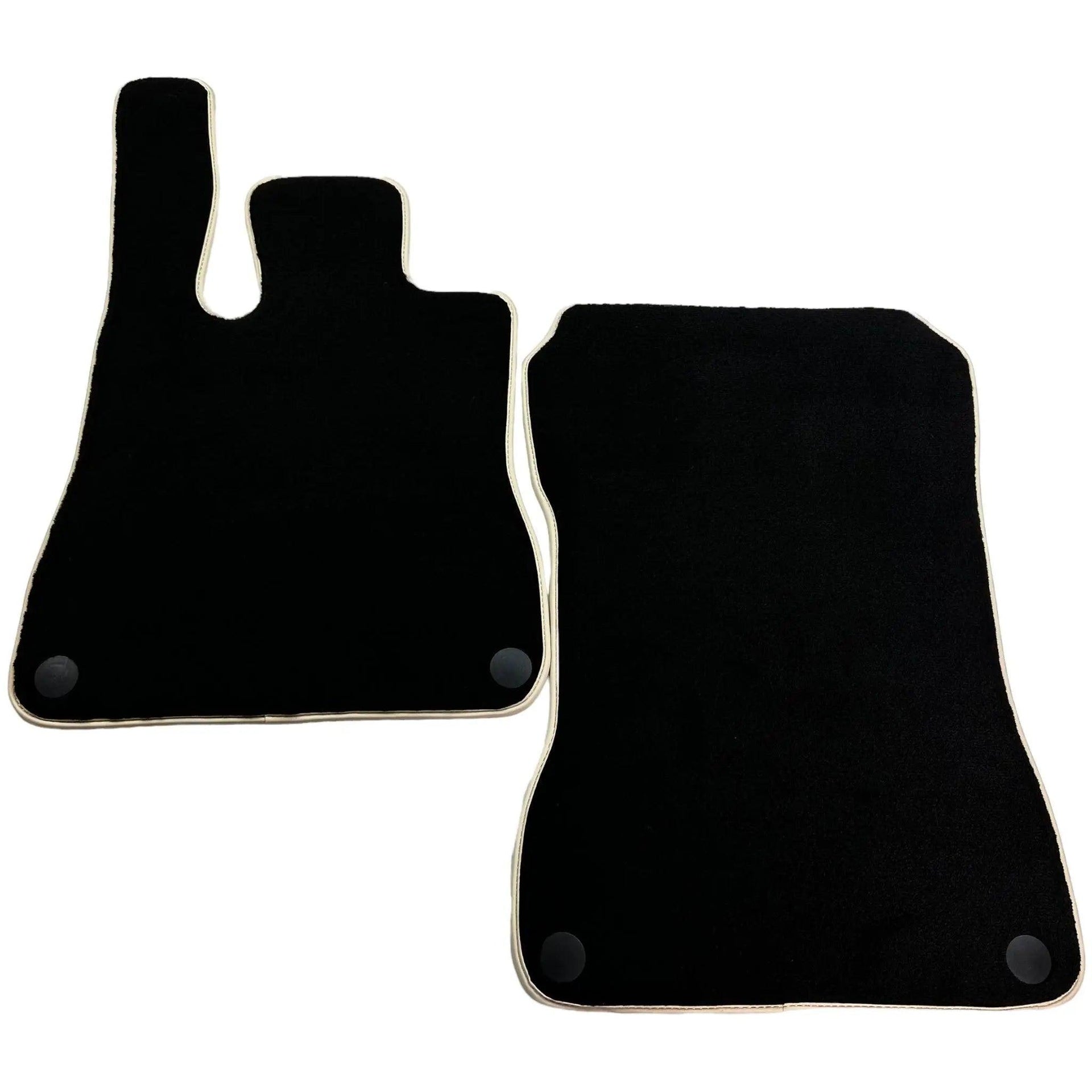 Black Floor Mats For Mercedes-Benz SLK-Class R172 (2011-2023) Beige Trim - AutoWin