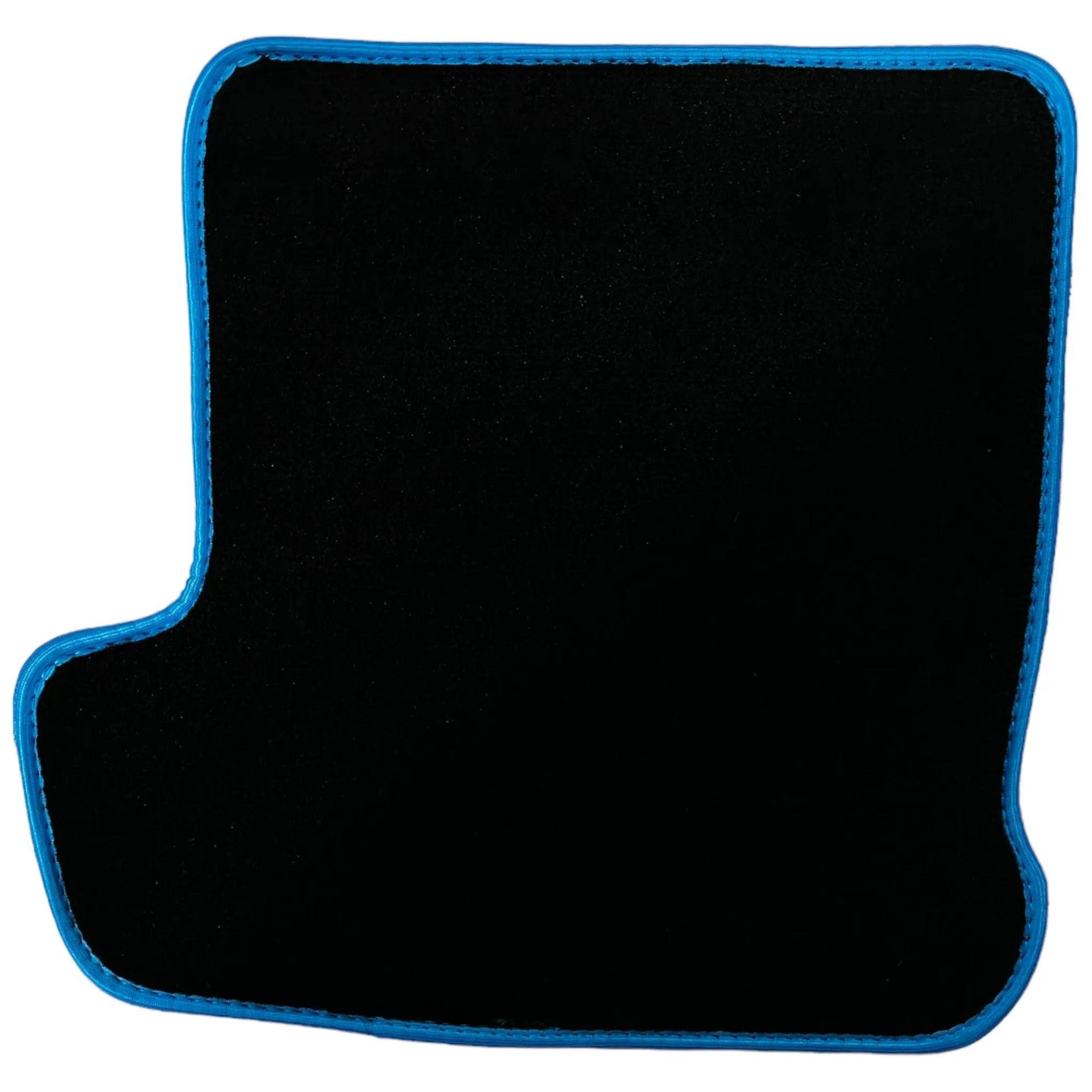 Black Floor Mats for Porsche 911 - 992 (2019-2024) with Blue Trim - AutoWin