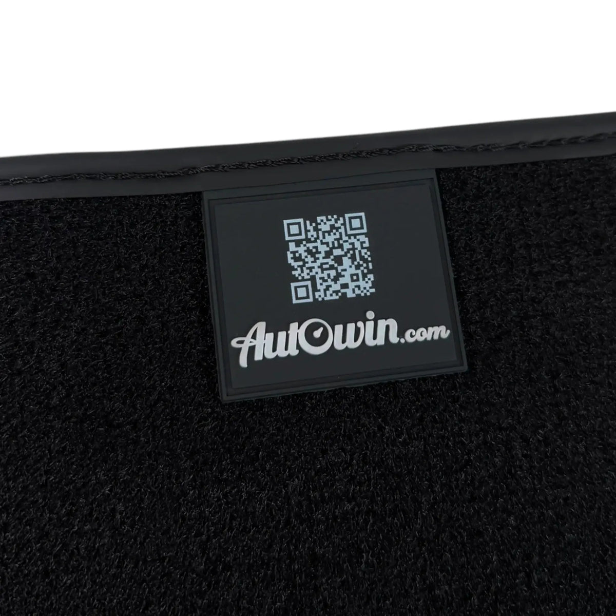 Black Floor Mats for Rolls Royce Phantom Sedan (2003-2016) with White Leather