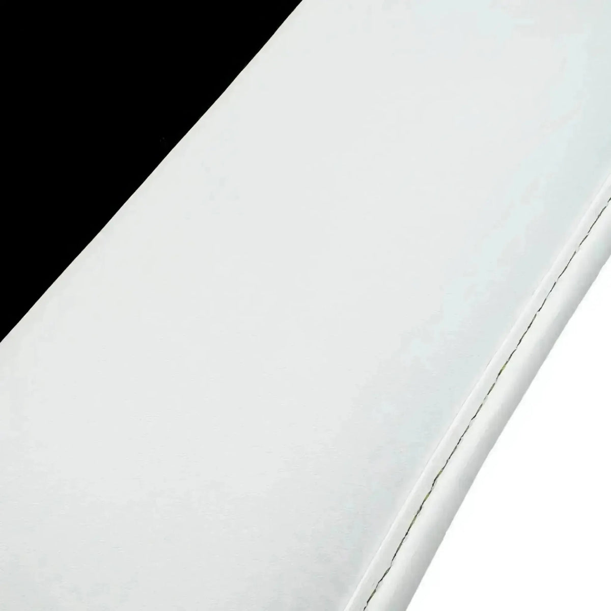 Black Floor Mats for Rolls Royce Shadow (1965-1977) with White Leather | White Trim