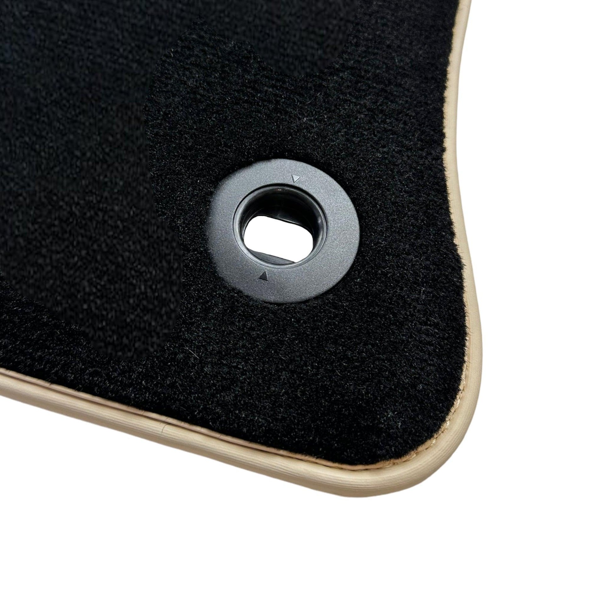 Black Floor Mats for Toyota Camry (2017-2023) Beige Trim - AutoWin