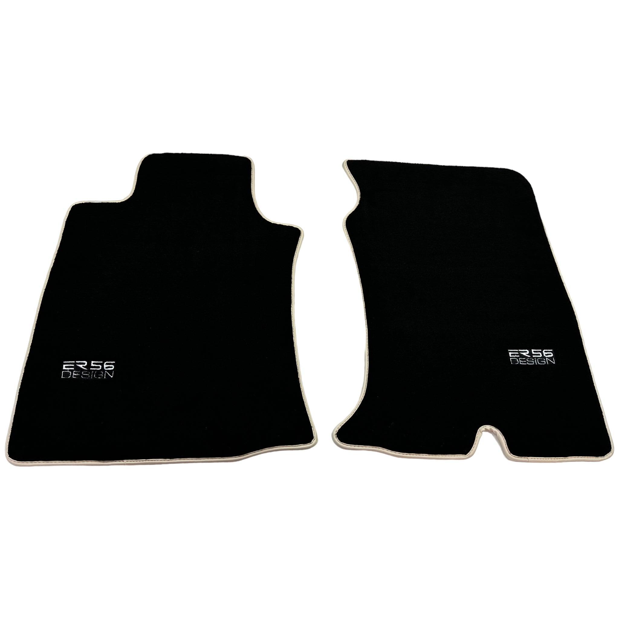 Black Floor Mats For Toyota Land Cruiser 120 (2002-2009) Beige Trim | ER56 Design - AutoWin
