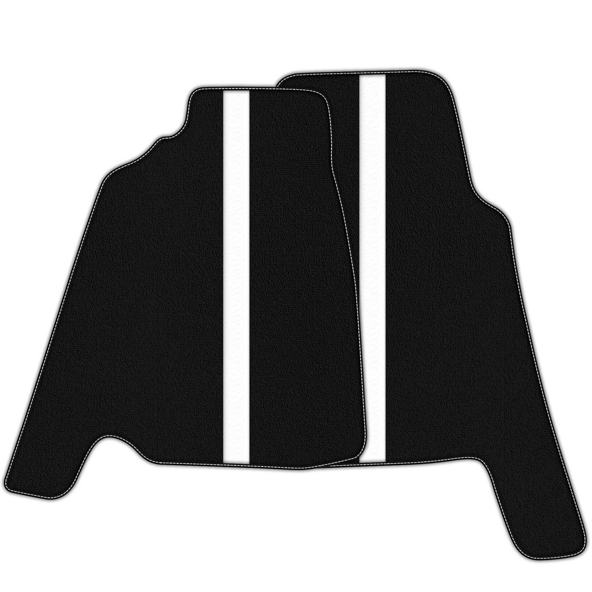 Black Floor Mats with Leather Line for Ferrari 456 (1992-2003) - Various Colors