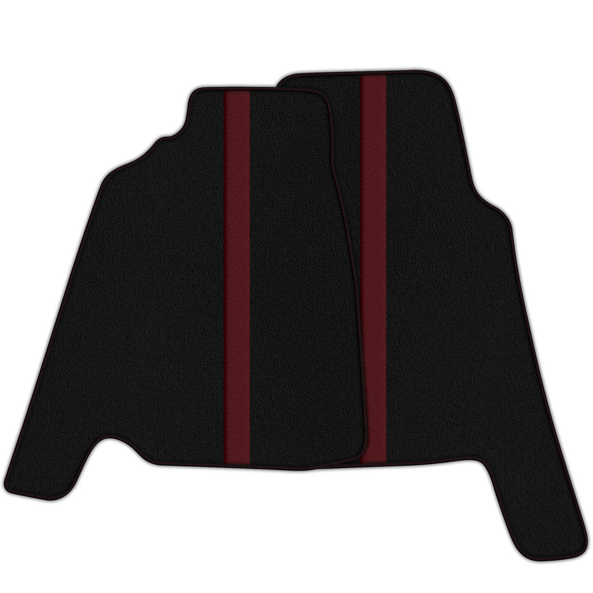 Black Floor Mats with Leather Line for Ferrari 456 (1992-2003) - Various Colors