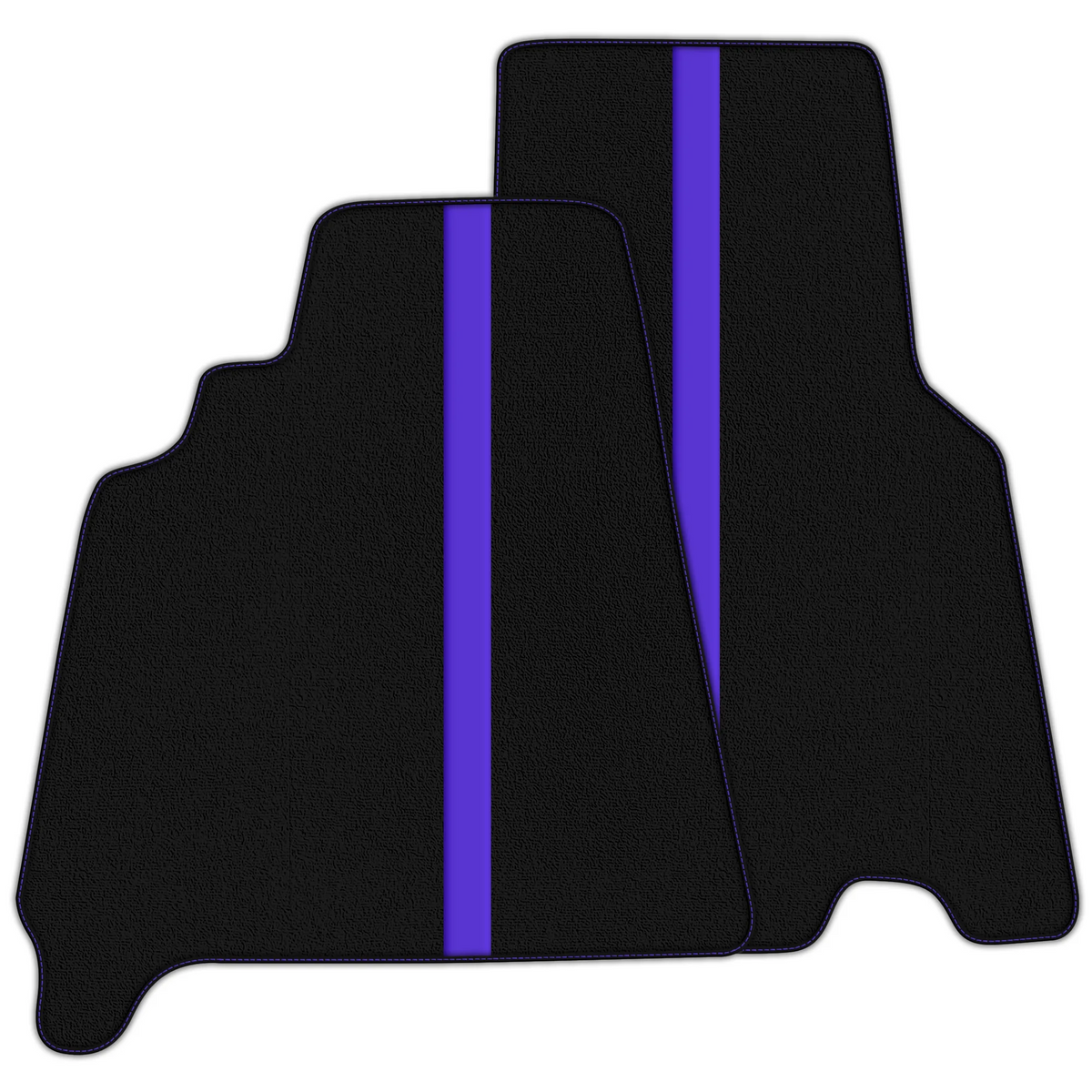Black Floor Mats with Leather Line for Ferrari 550 Maranello (1996-2002) - Various Colors