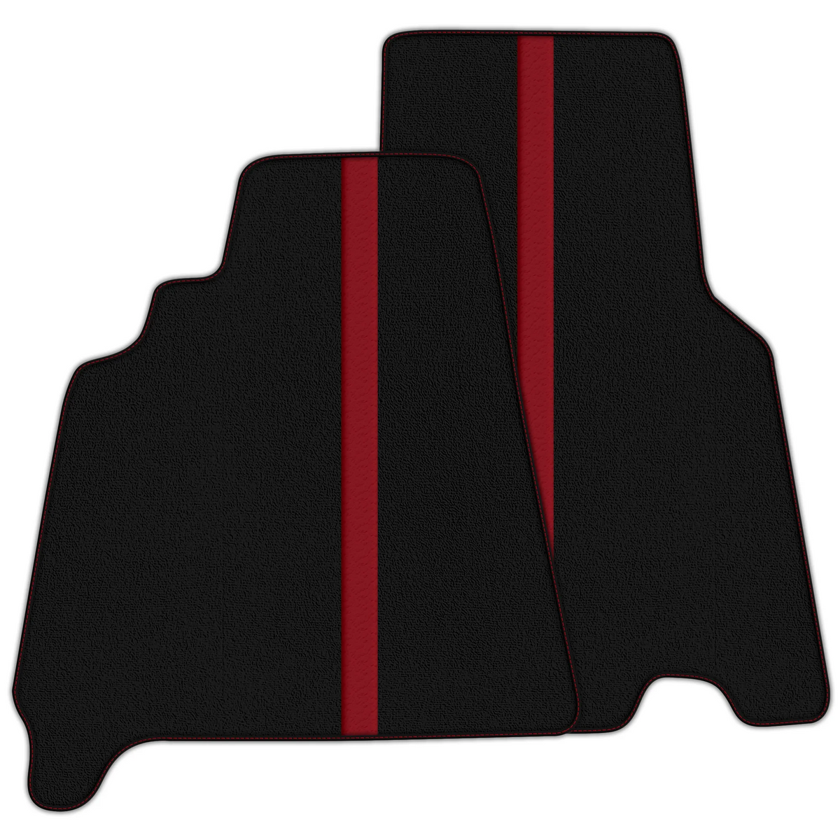 Black Floor Mats with Leather Line for Ferrari 550 Maranello (1996-2002) - Various Colors