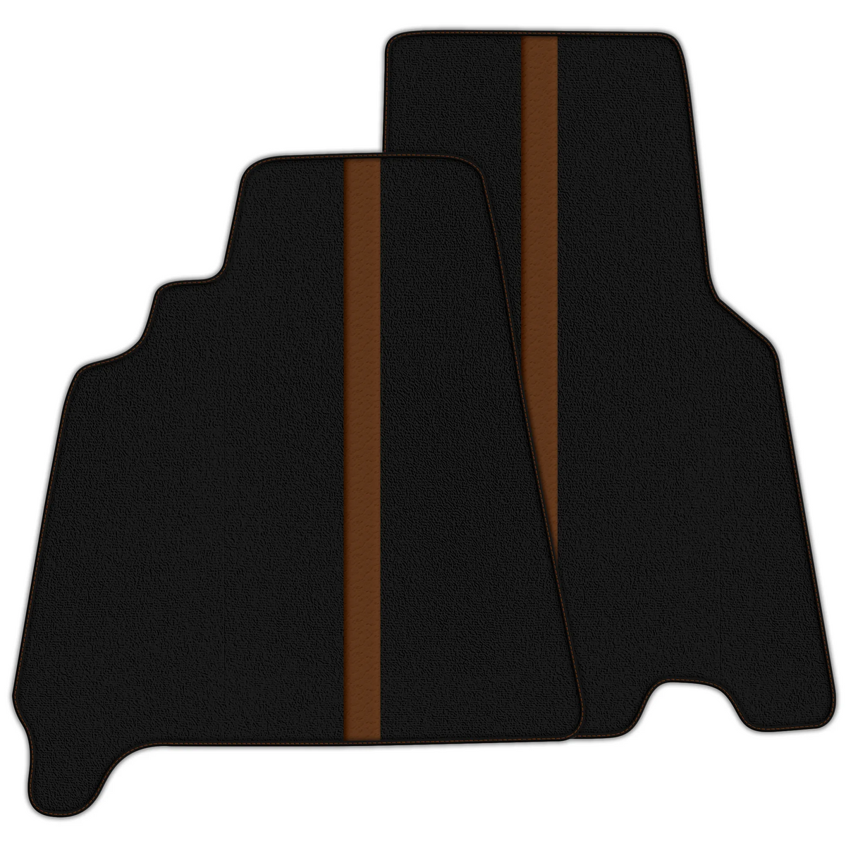 Black Floor Mats with Leather Line for Ferrari 550 Maranello (1996-2002) - Various Colors
