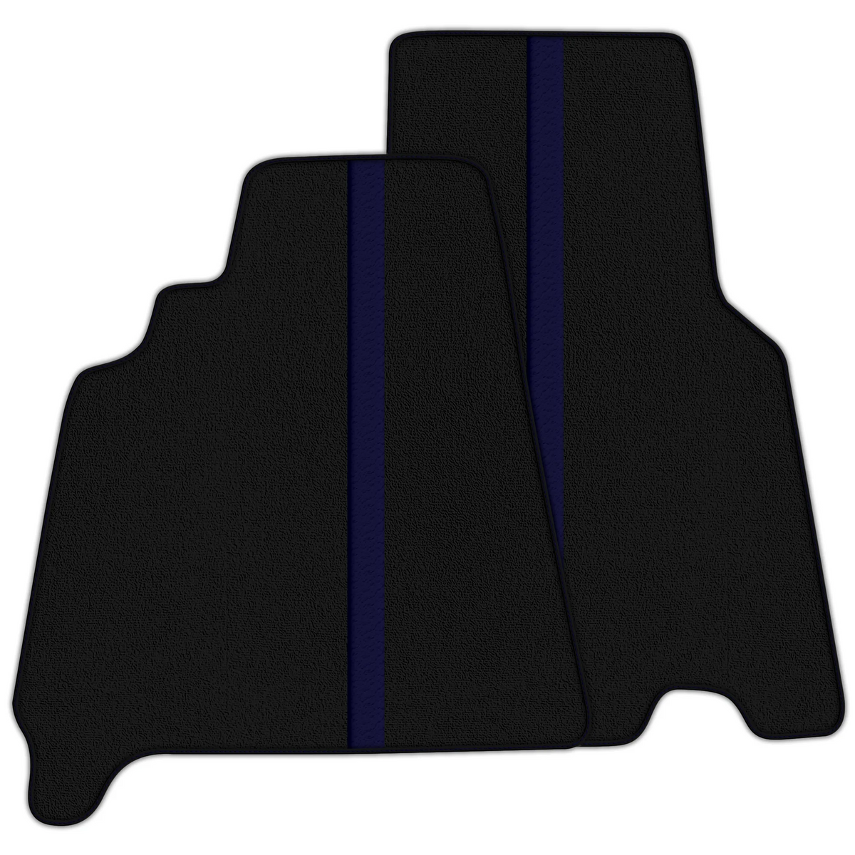Black Floor Mats with Leather Line for Ferrari 550 Maranello (1996-2002) - Various Colors