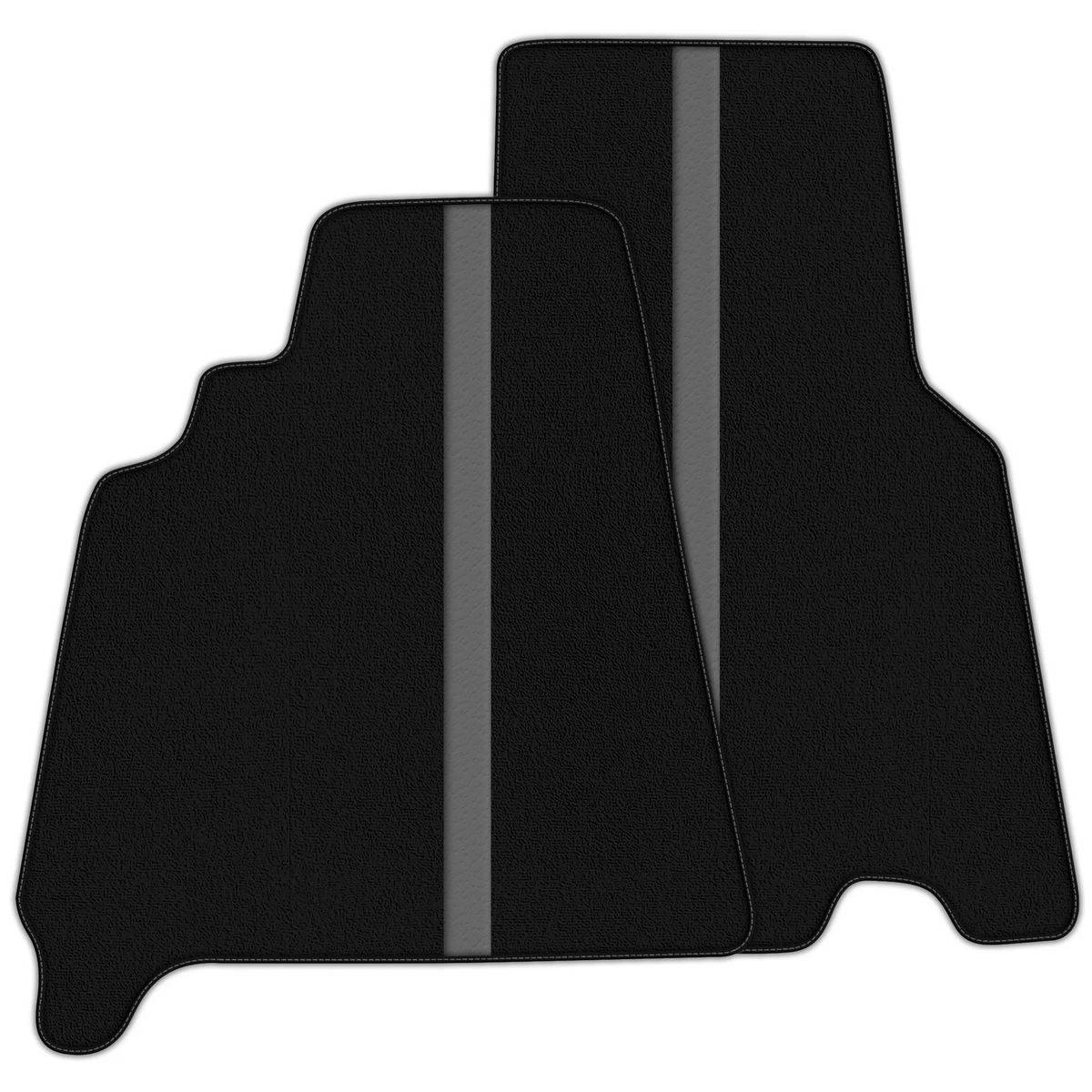 Black Floor Mats with Leather Line for Ferrari 550 Maranello (1996-2002) - Various Colors