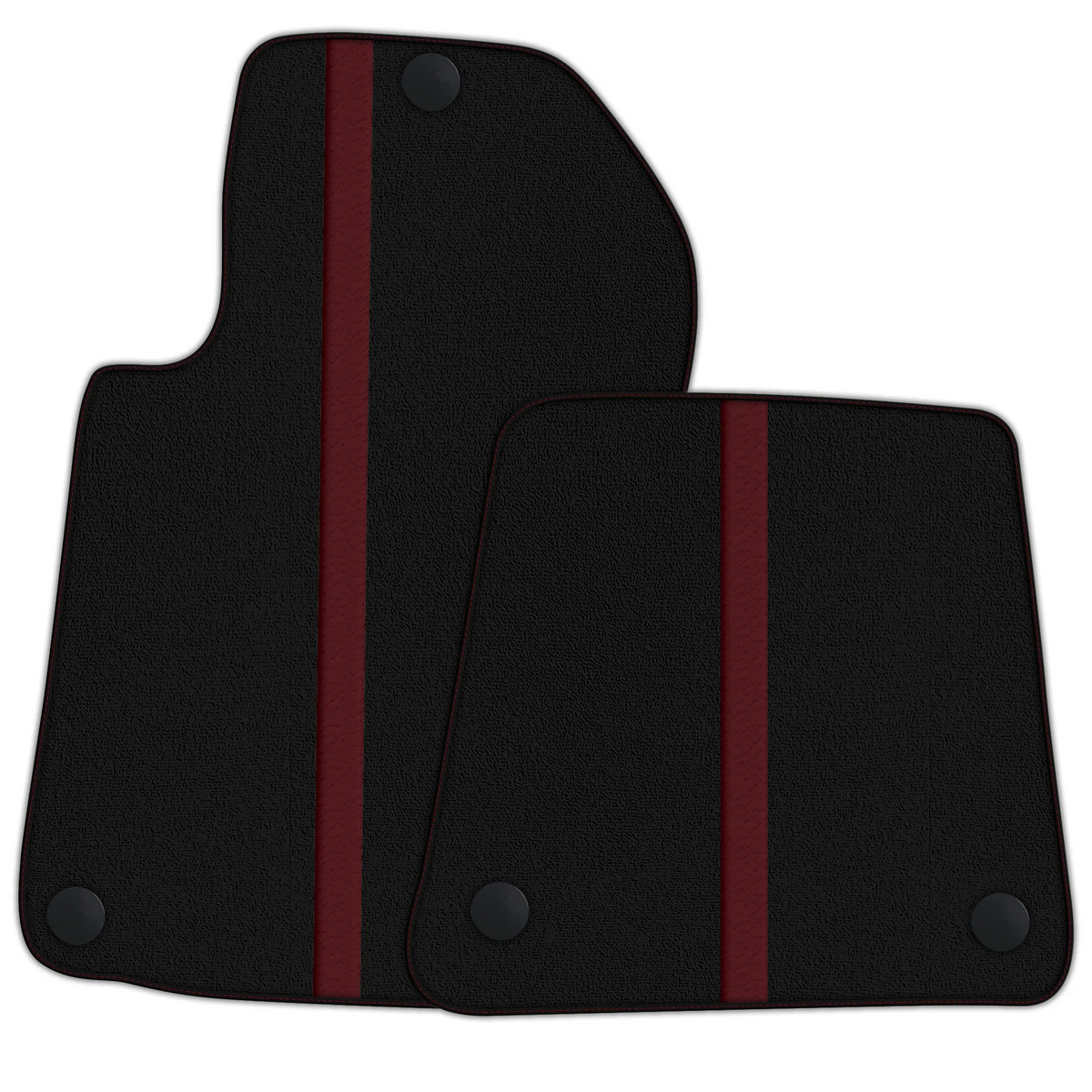 Black Floor Mats with Leather Line for Ferrari 612 Scaglietti (2005-2011) - Various Colors