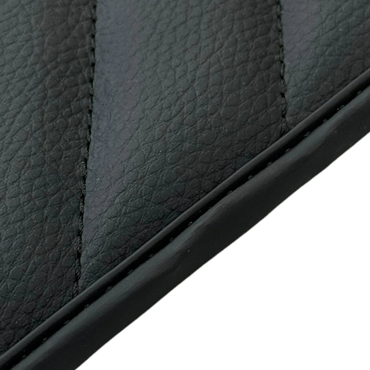 Black Leather Floor Mats for Rolls Royce Ghost Series II (2021-2024) ER56 Design - AutoWin