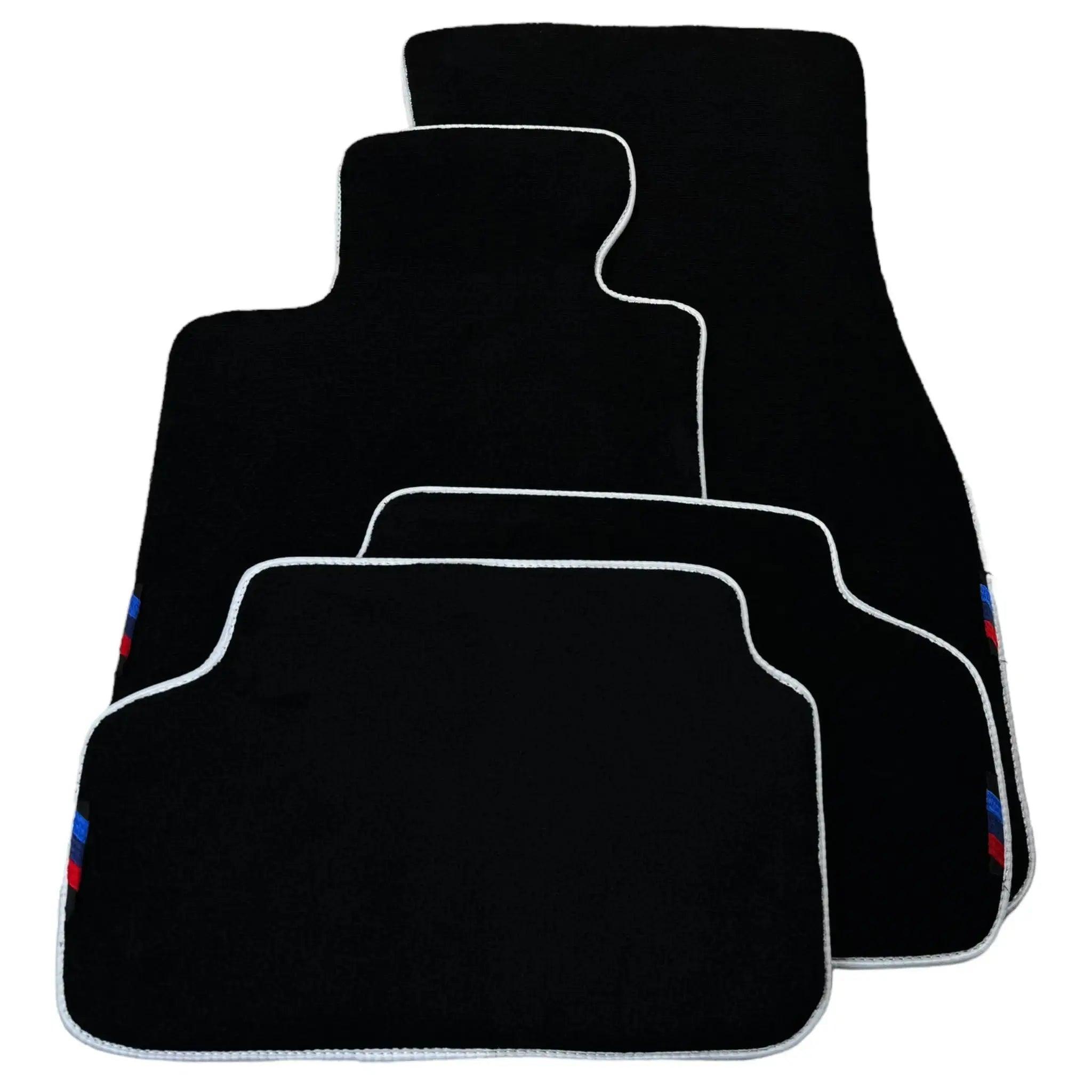 Black Mats For BMW M8 F93 4-door Gran Coupe | White Trim - AutoWin