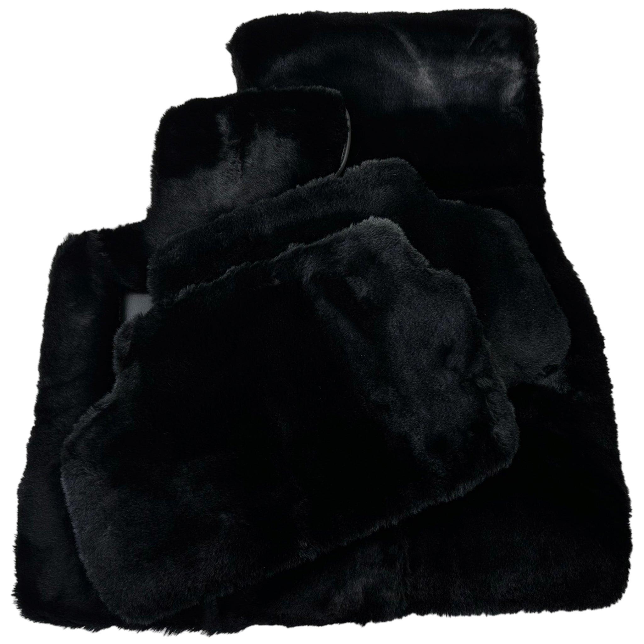 Black Sheepskin Floor Mats for Rolls-Royce Ghost Series II (2021-2024) No Steps Edition - AutoWin