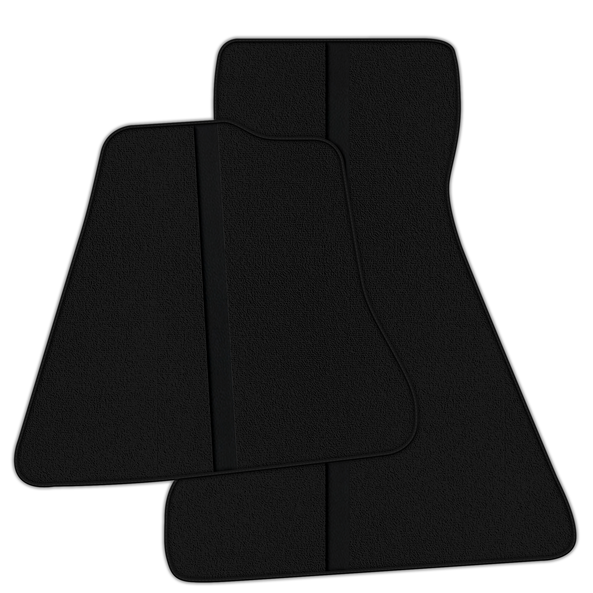 Black Floor Mats with Leather Line for McLaren 750S (2023-2025) - Various Colors