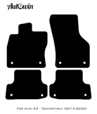 Blue Floor Mats for Audi A3 - Convertible (2014-2020) | ER56 Design - AutoWin