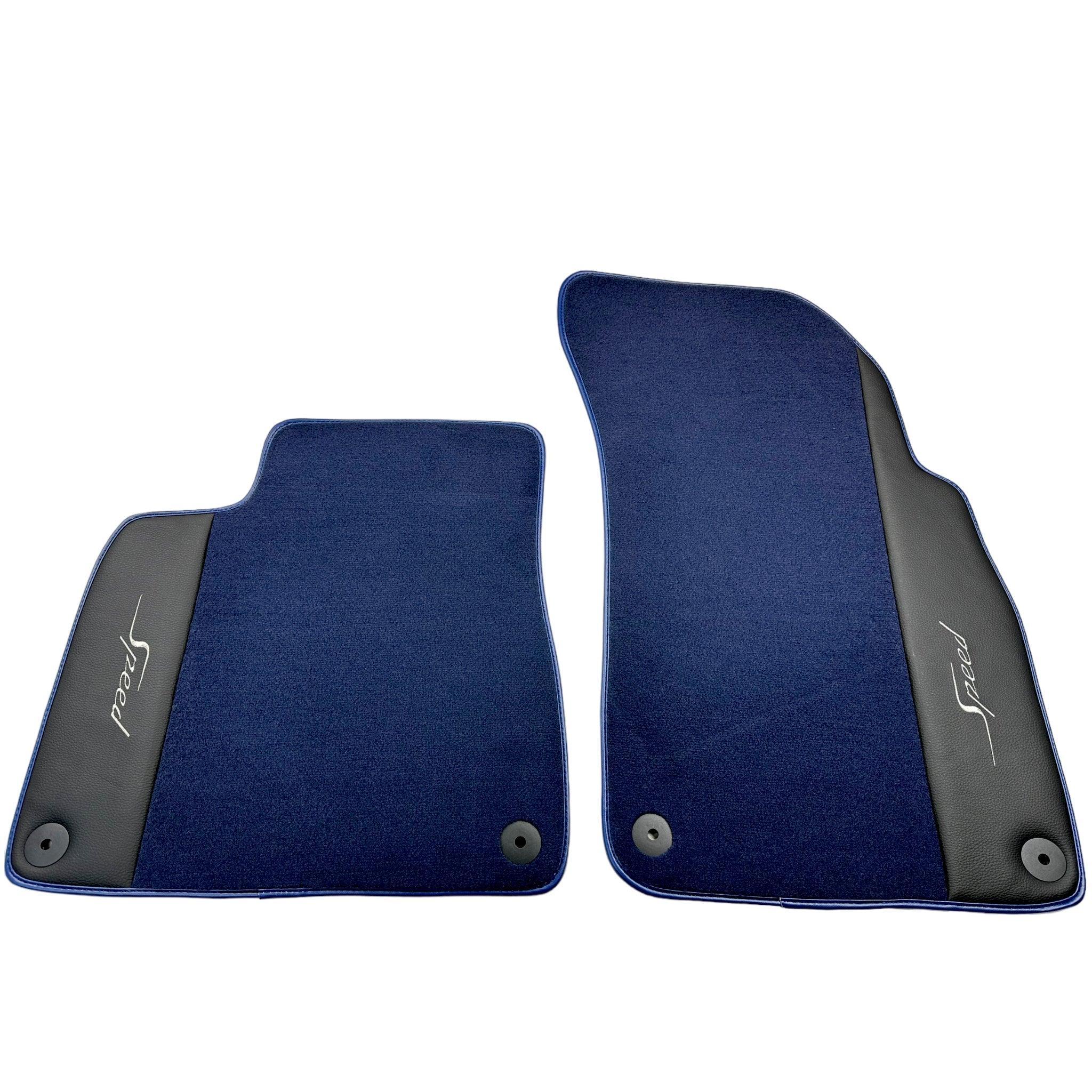 Blue Floor Mats For Bentley Flying Spur (2005-2013) with Leather - AutoWin