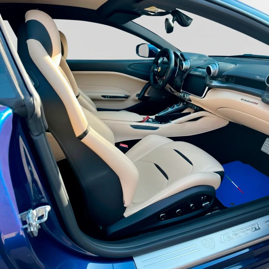 Blue Italian Edition Floor Mats for Ferrari GTC4 Lusso (2016-2023)