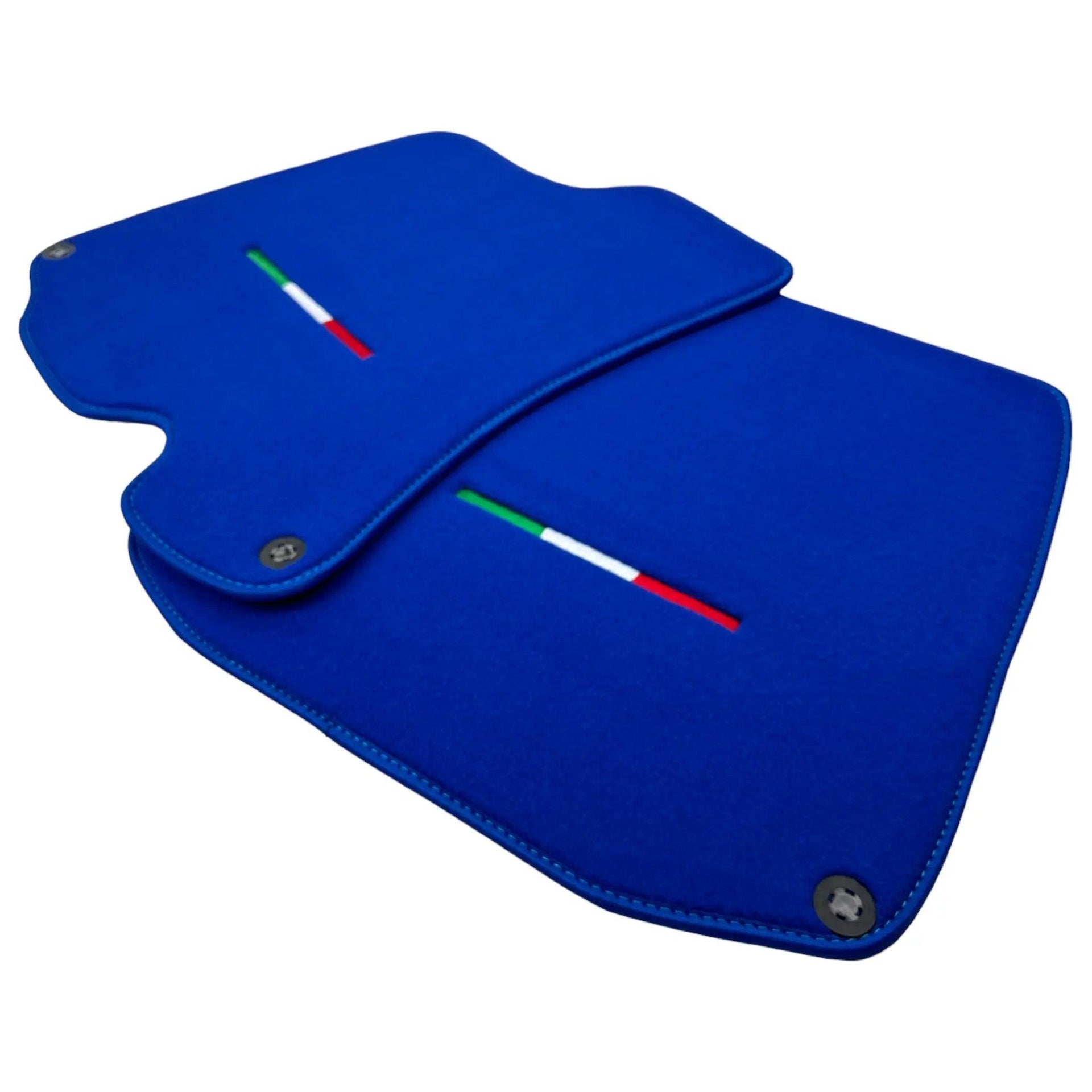 Blue Floor Mats For Ferrari Portofino (2018-2023) Italian Edition - AutoWin