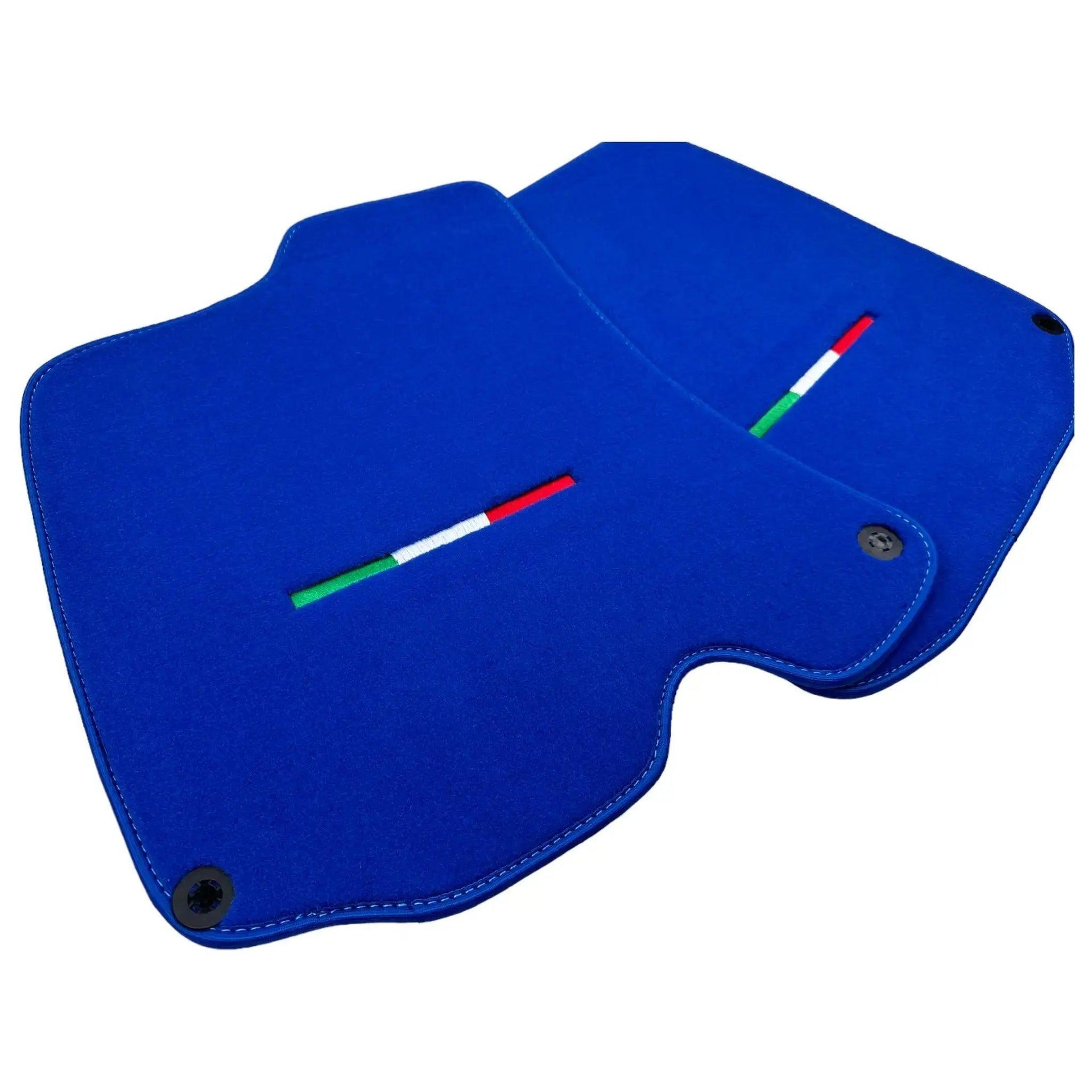 Blue Floor Mats For Ferrari Roma (2021-2024) Italian Edition - AutoWin