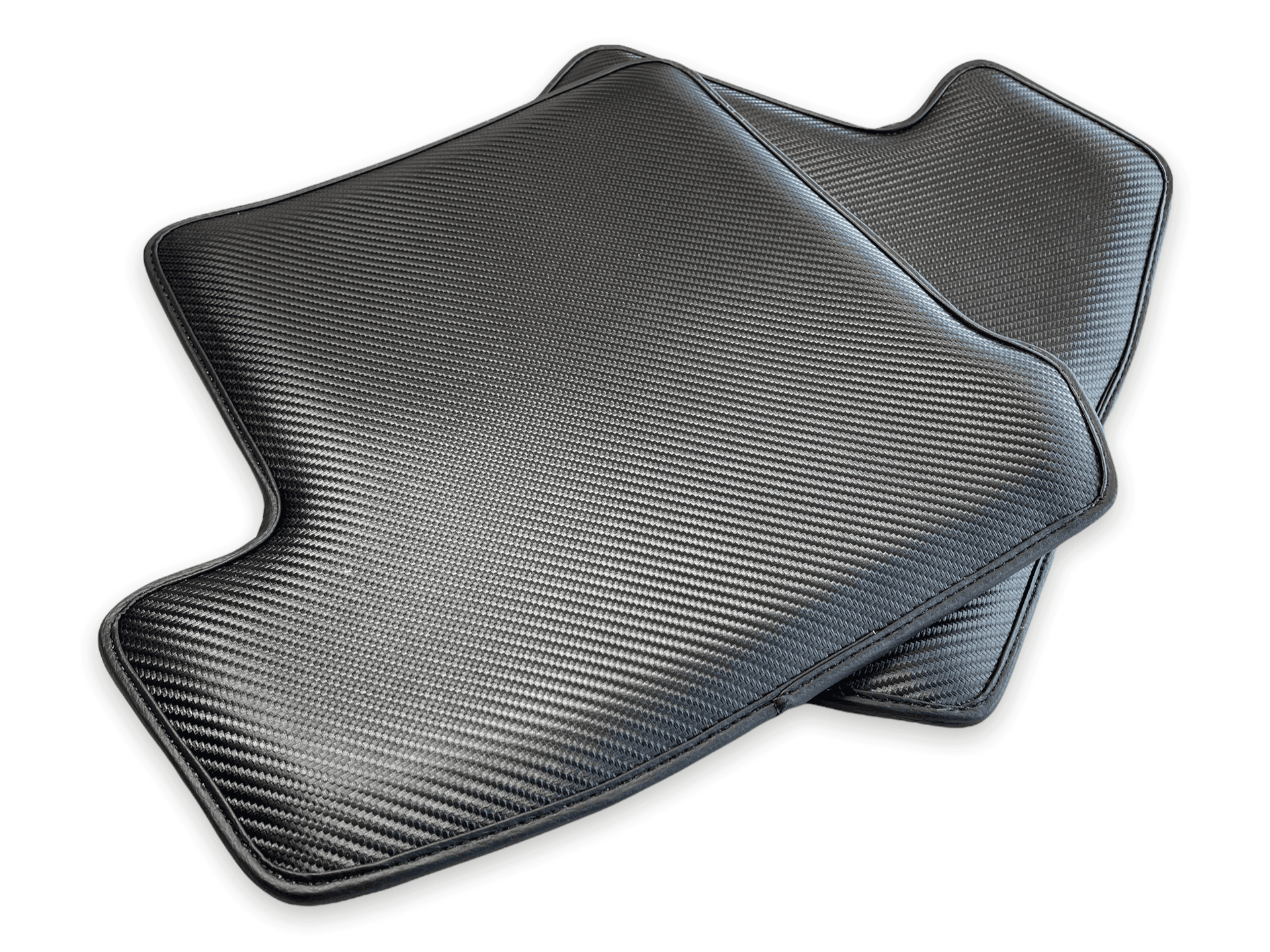 Carbon Fiber Floor Mats for Porsche Taycan (2019-2023) Green Sewing - AutoWin