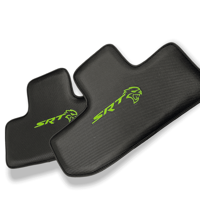 Carbon Leather Floor Mats For Dodge Challenger Srt 2011-2021 - AutoWin