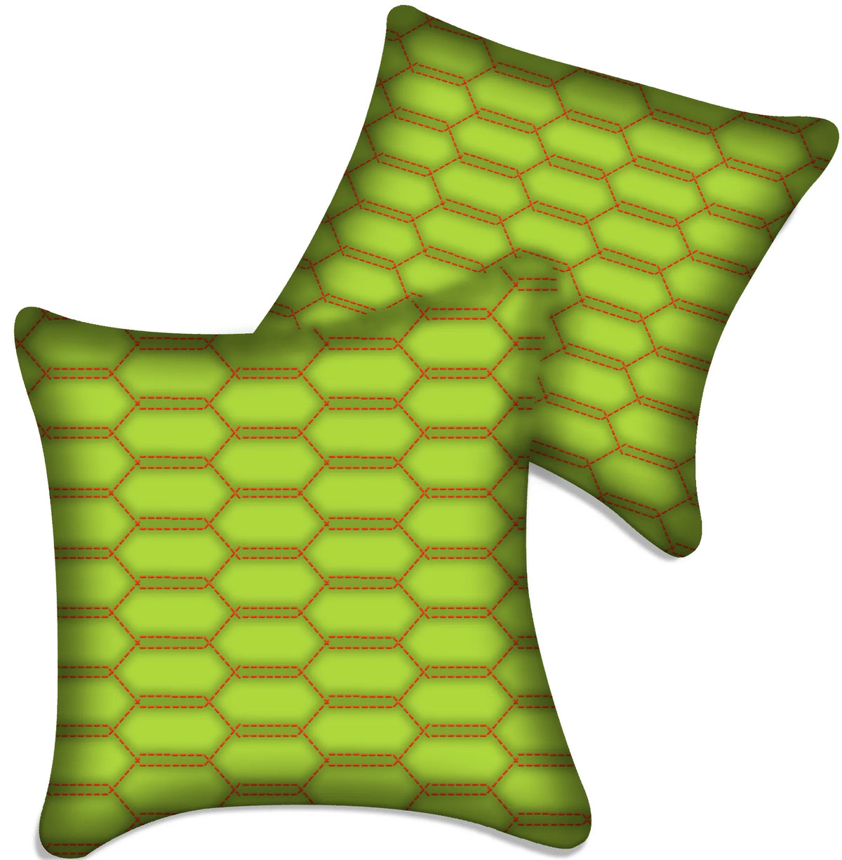 Customizable Green Leather Pillows Set of 2 for All Vehicles