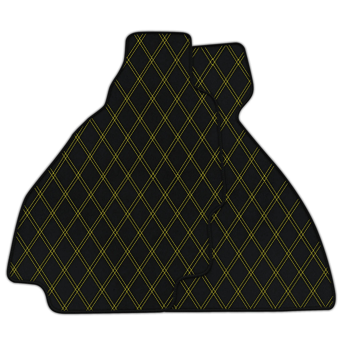Customizable Leather Floor Mats with Double Diamond Pattern for Ferrari 328 GTS (1985-1989)