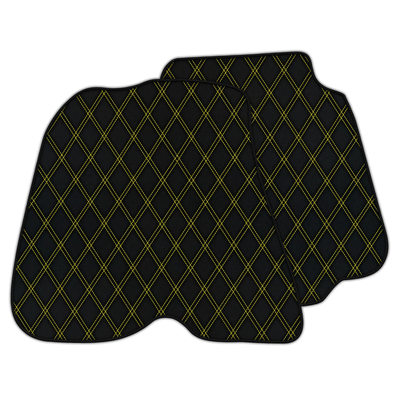 Customizable Leather Floor Mats with Double Diamond Pattern for Ferrari F12 Berlinetta (2012-2022)