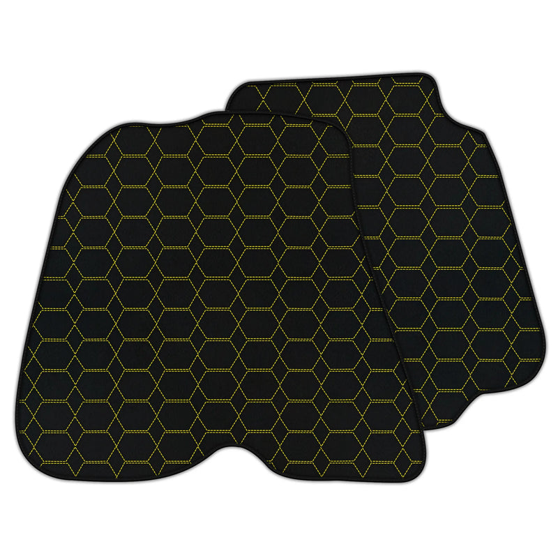 Customizable Leather Floor Mats with Hexagon Hex Pattern for Ferrari 812 GTS (2018-2023)
