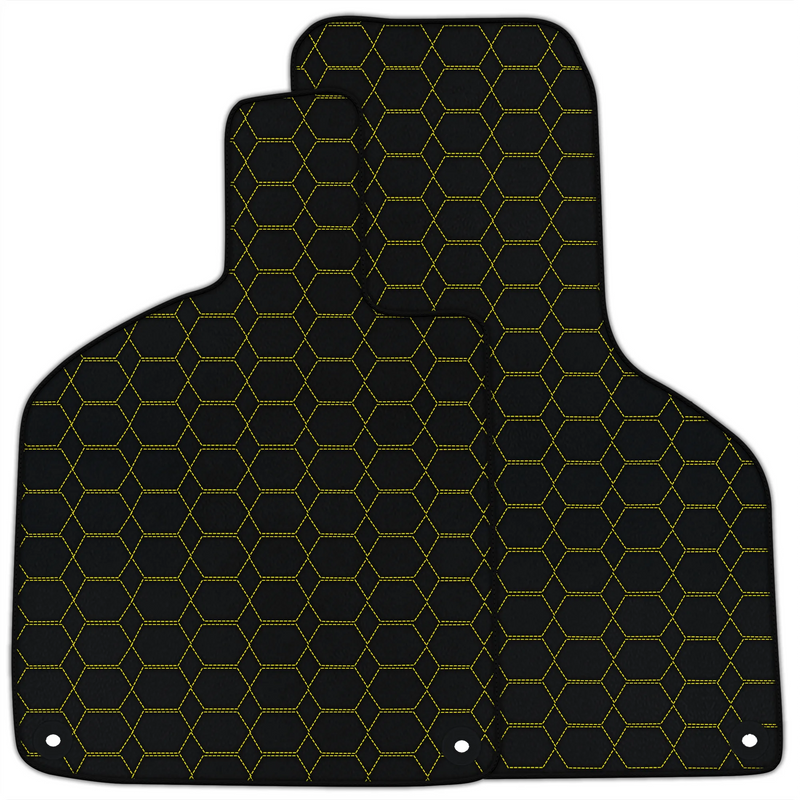 Customizable Leather Floor Mats with Hexagon Hex Pattern for Lamborghini Huracan Perfomante (2017-2019)