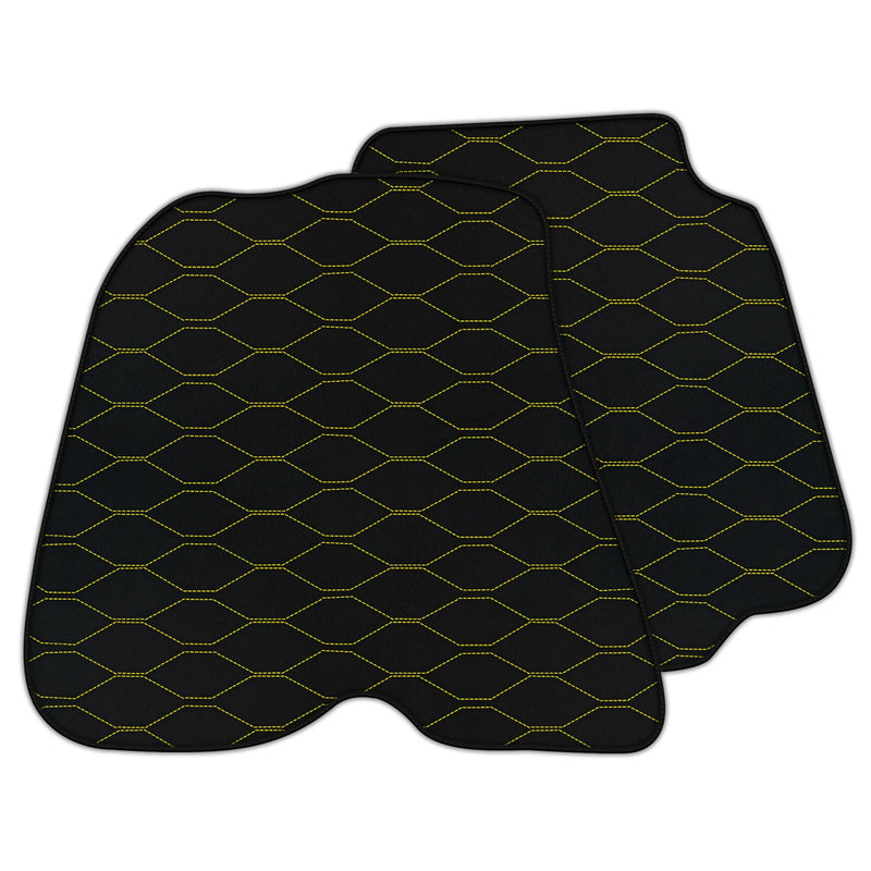 Customizable Leather Floor Mats with Viper Hex Pattern for Ferrari 812 GTS (2018-2023)