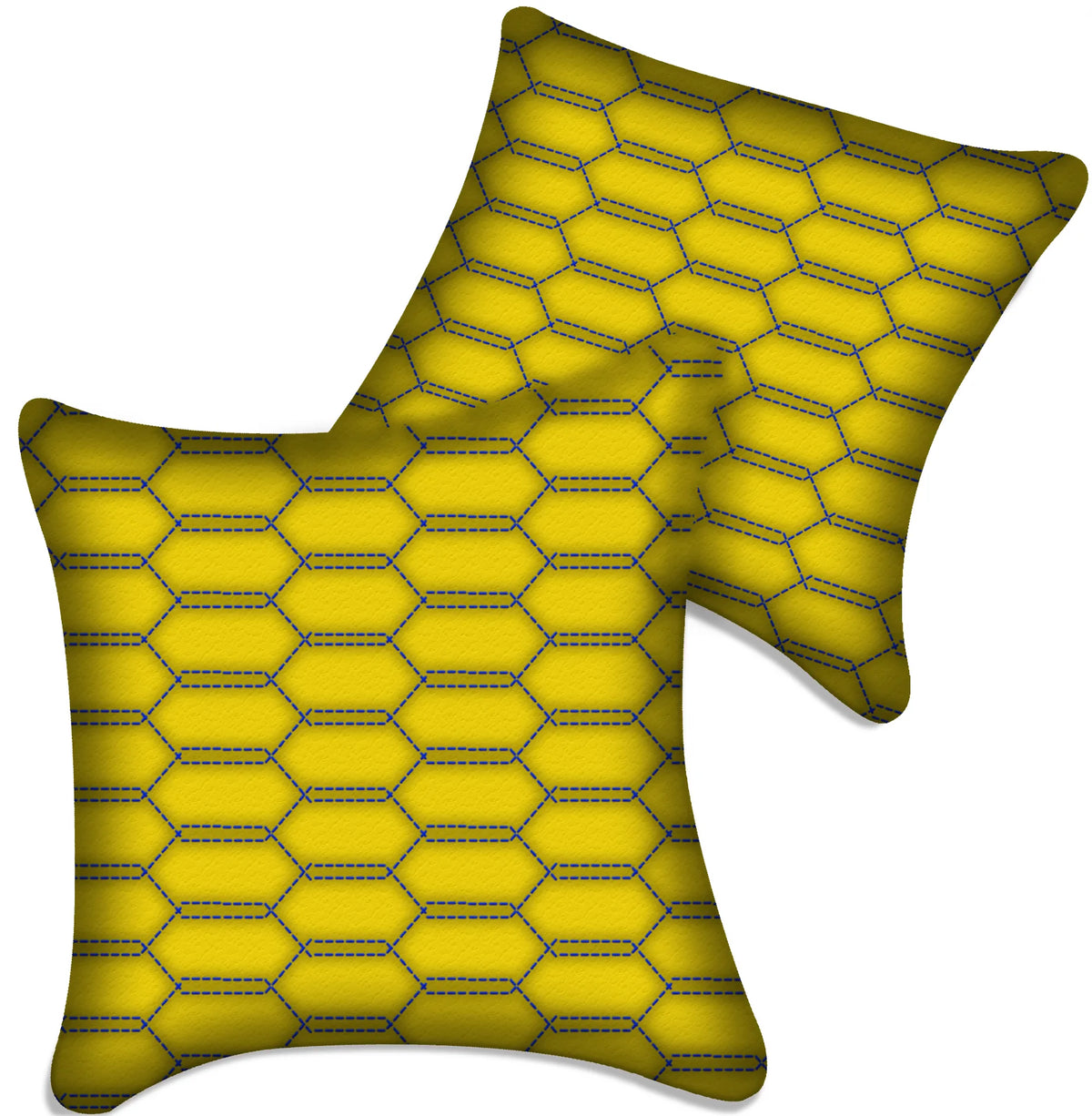Customizable Yellow Leather Pillows Set of 2 for All Vehicles