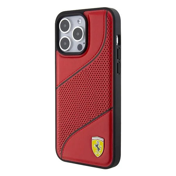Ferrari Perforated Waves Metal Logo Hardcase
