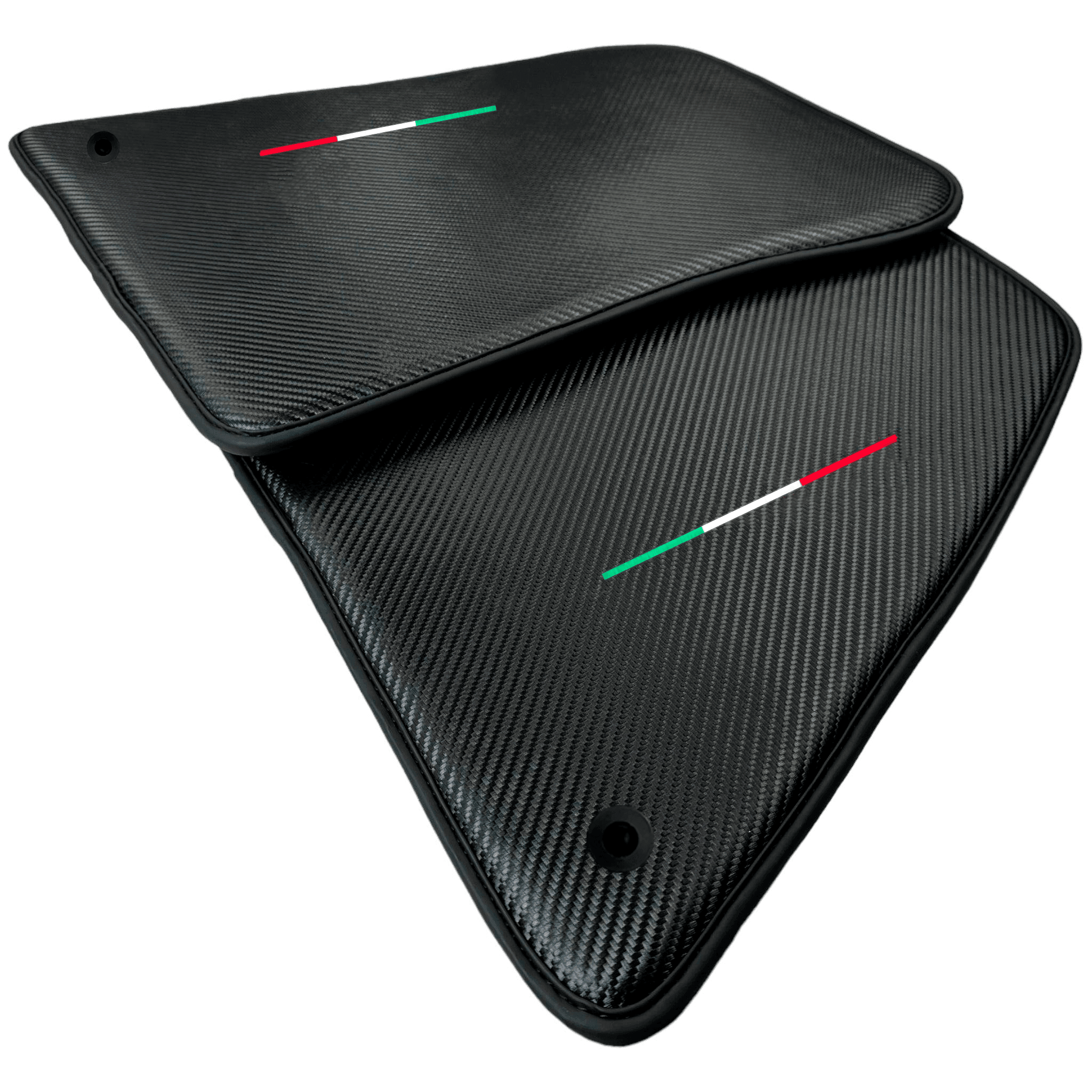 Floor Mats for Ferrari SF90 Stradale (2019-2024) Made From Carbon Fiber Leather - AutoWin