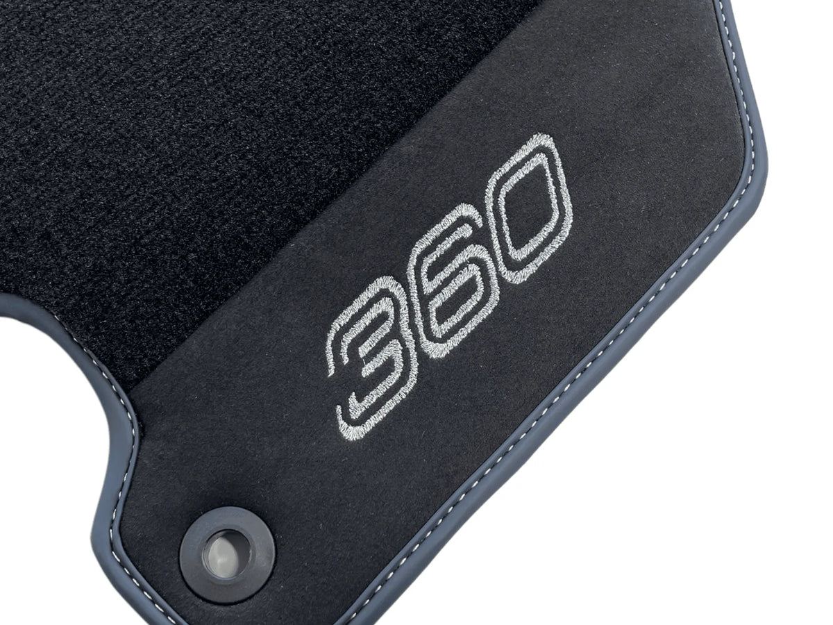 Floor Mats For Ferrari 360 Modena 1999-2005 Black With Alcantara - AutoWin
