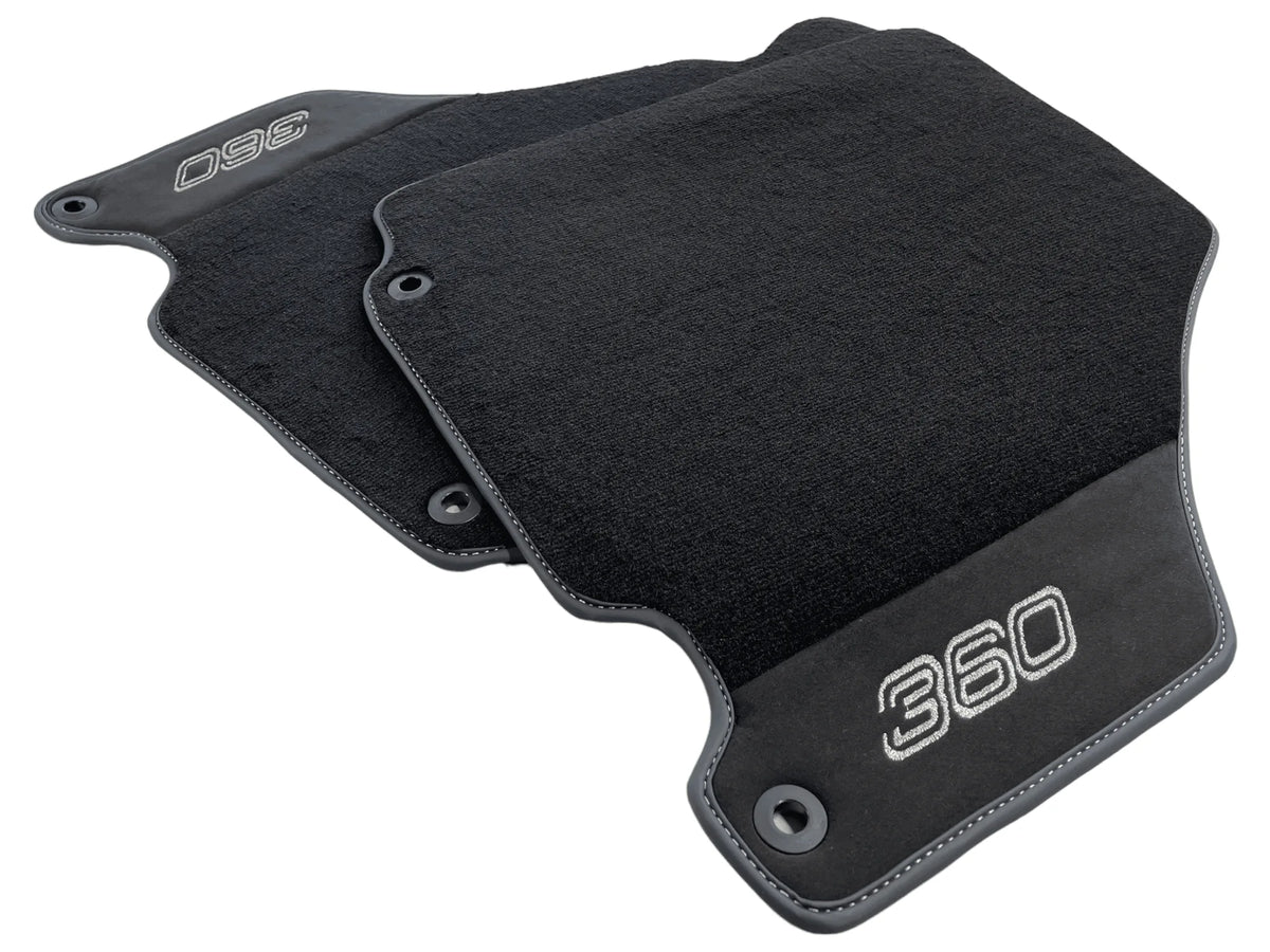 Floor Mats For Ferrari 360 Modena 1999-2005 Black With Alcantara - AutoWin