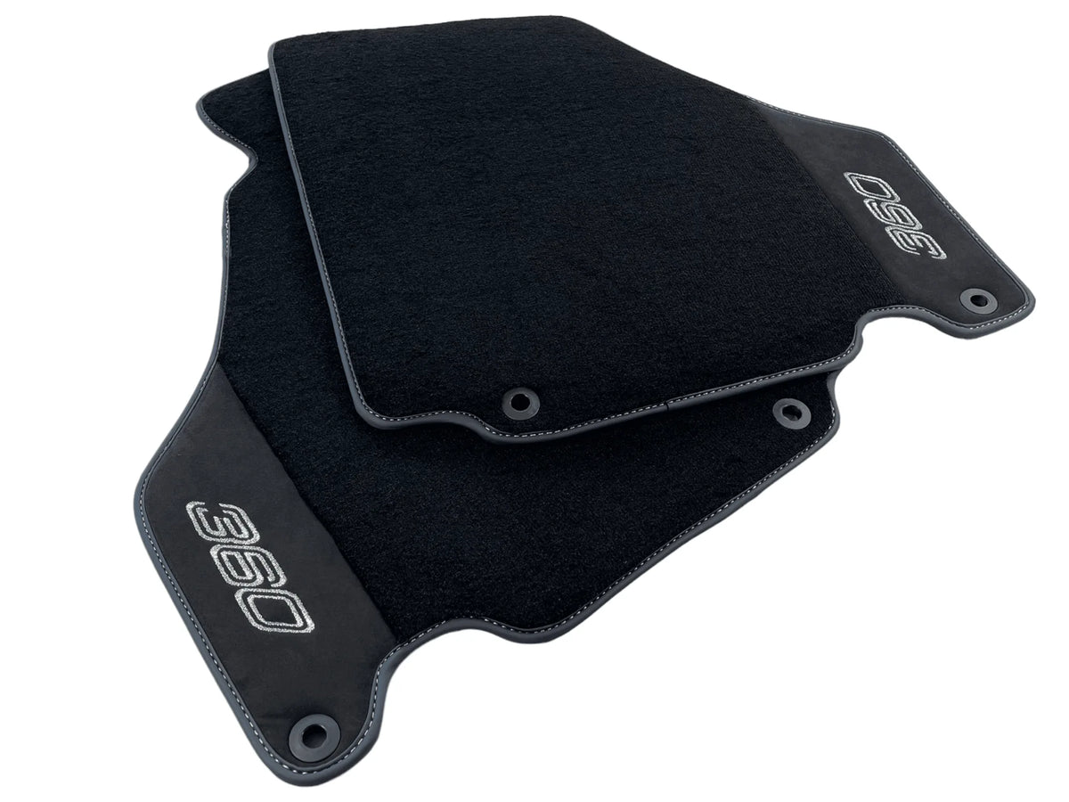 Floor Mats For Ferrari 360 Modena 1999-2005 Black With Alcantara - AutoWin
